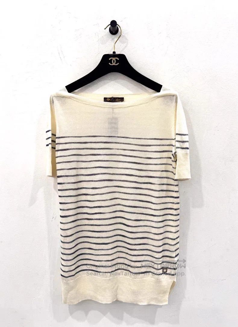 Loro Piana Loro Piana Black and White Colorblocked Striped Metal Logo Size S / US 4 / IT 40 - 1 Thumbnail