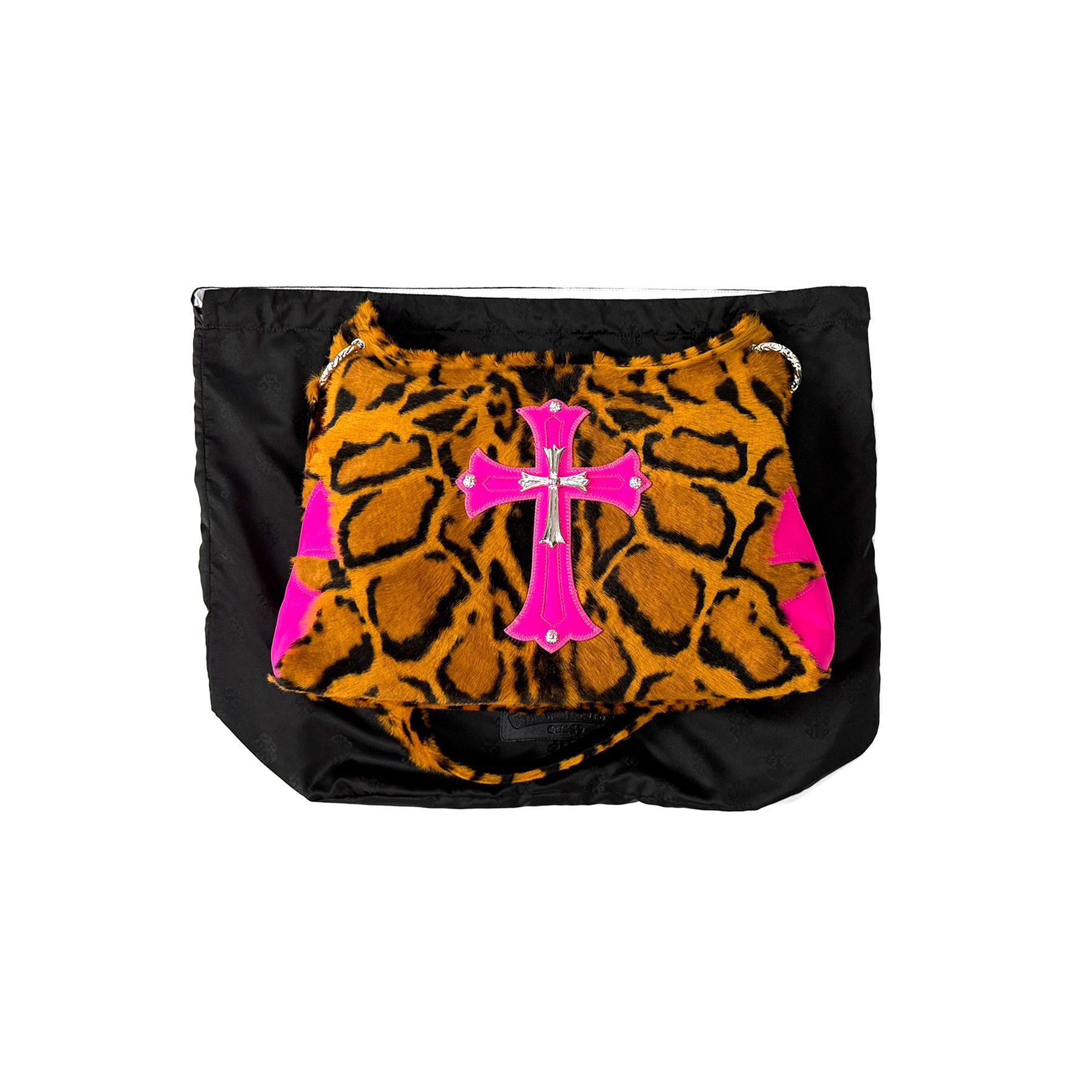Chrome Hearts Chrome Hearts Leopard Pony Hair Silver Cross Lyon Bag Size ONE SIZE - 3 Thumbnail