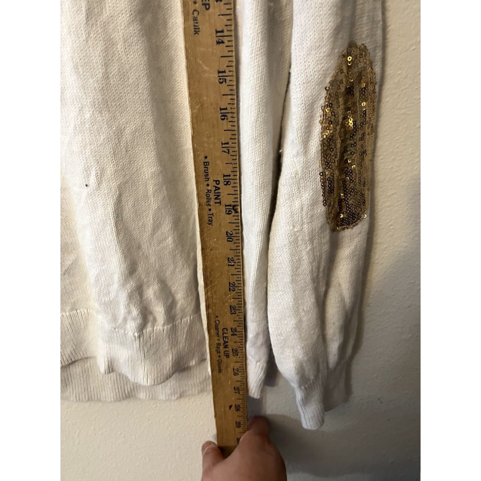 Banana Republic VINTAGE Banana Republic Sweater Elbow Patches White Angora/Cotton Size XL Pullover Knit Women Size XL / US 12-14 / IT 48-50 - 5 Thumbnail