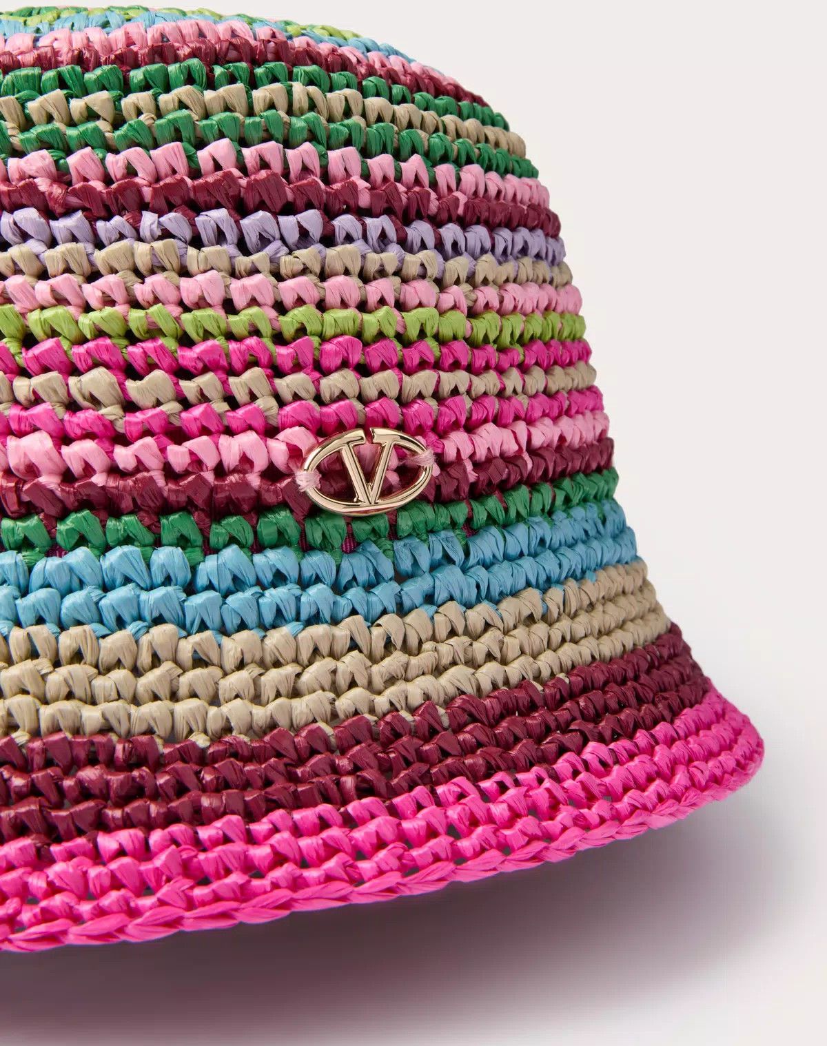 Valentino oc11z0725 Size:Large/Bucket Hat In Raffia in Multicolor Size ONE SIZE - 2 Thumbnail