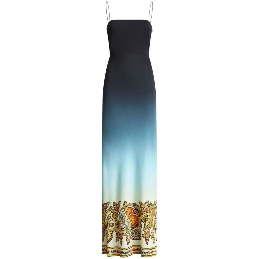 ETRO BLUE LONG DRESS SIZE 42
