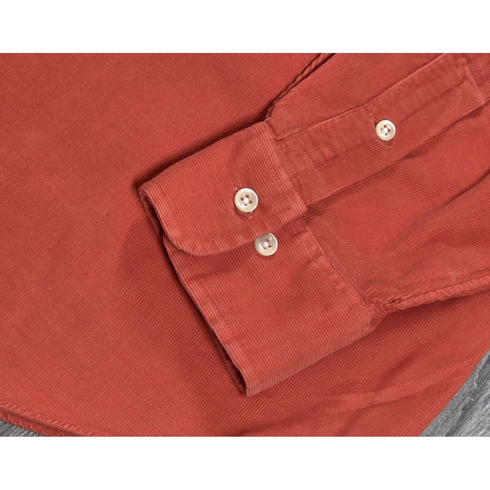 Polo Ralph Lauren VTG Polo Ralph Lauren Shirt Mens L 16.5 Peach Corduroy Regent Button Up Classic Shirt Size US L / EU 52-54 / 3 - 4 Thumbnail