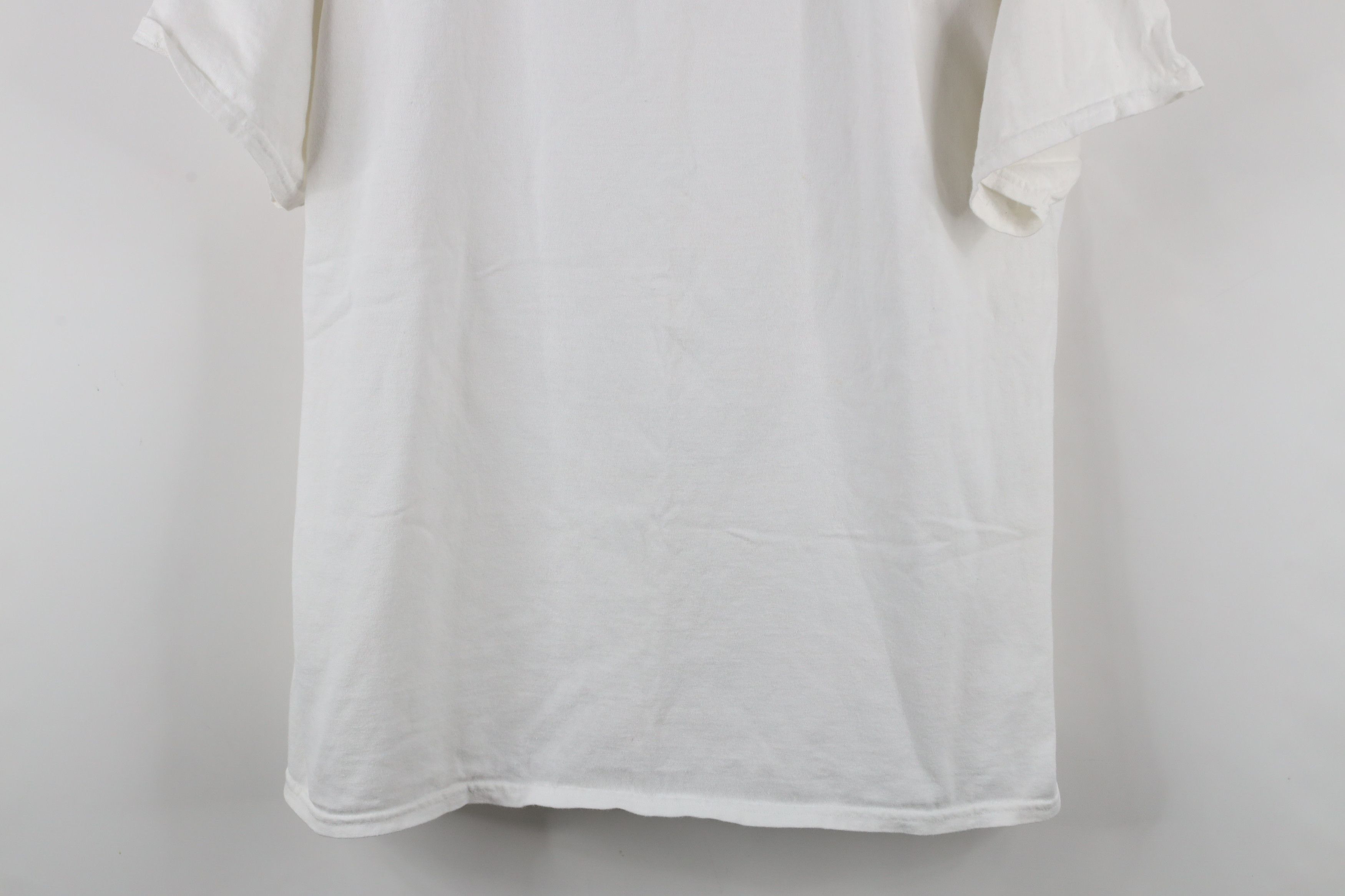 Vintage Vintage 90s Y2K Streetwear Heavyweight Cotton T-Shirt White Size US XL / EU 56 / 4 - 3 Thumbnail