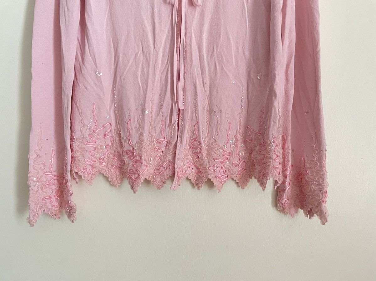 Escada Escada Pink Beaded Cardigan Size XS / US 0-2 / IT 36-38 - 3 Thumbnail
