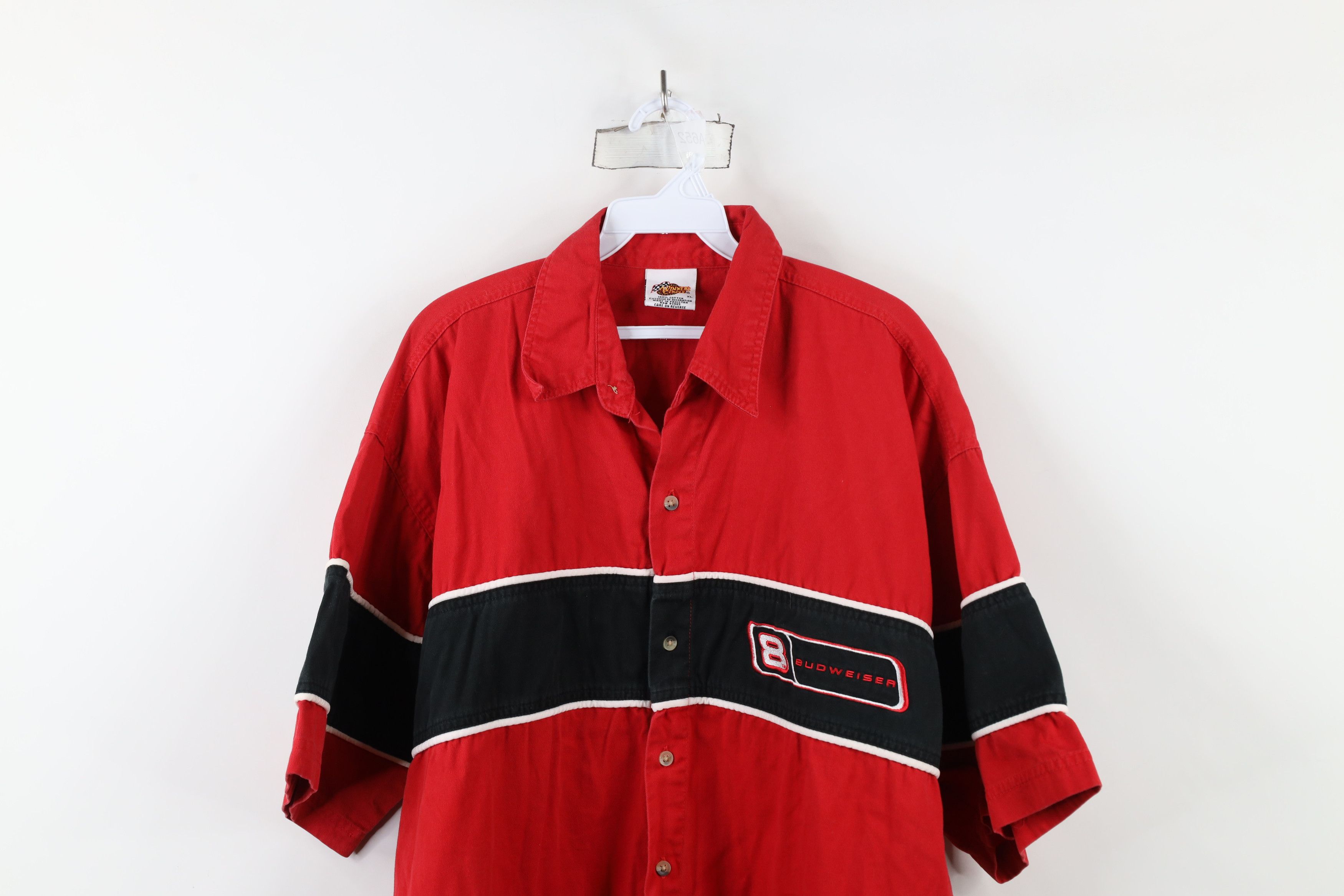 Vintage Vintage NASCAR Earnhardt Jr Pit Crew Mechanic Button Shirt Size US XL / EU 56 / 4 - 2 Thumbnail