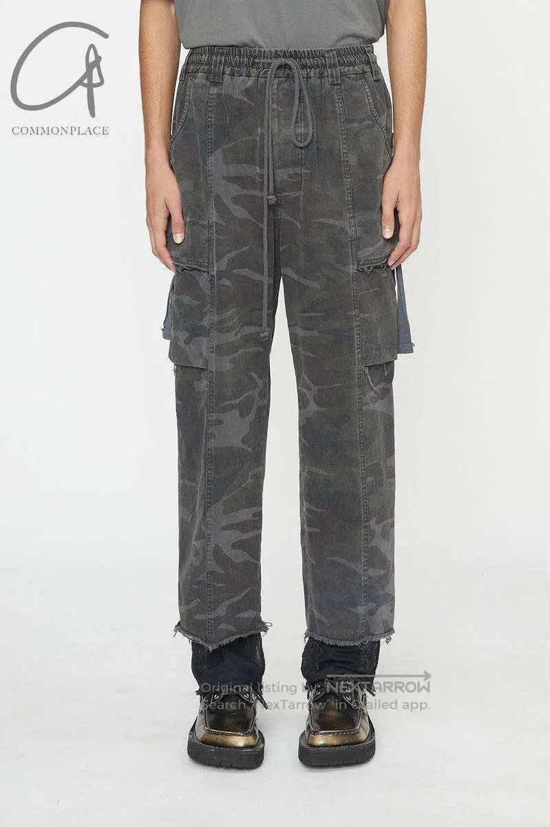 Song For The Mute SONG FOR THE MUTE Distressed Camo Layered Cargo Pants Size US 34 / EU 50 - 7 Thumbnail