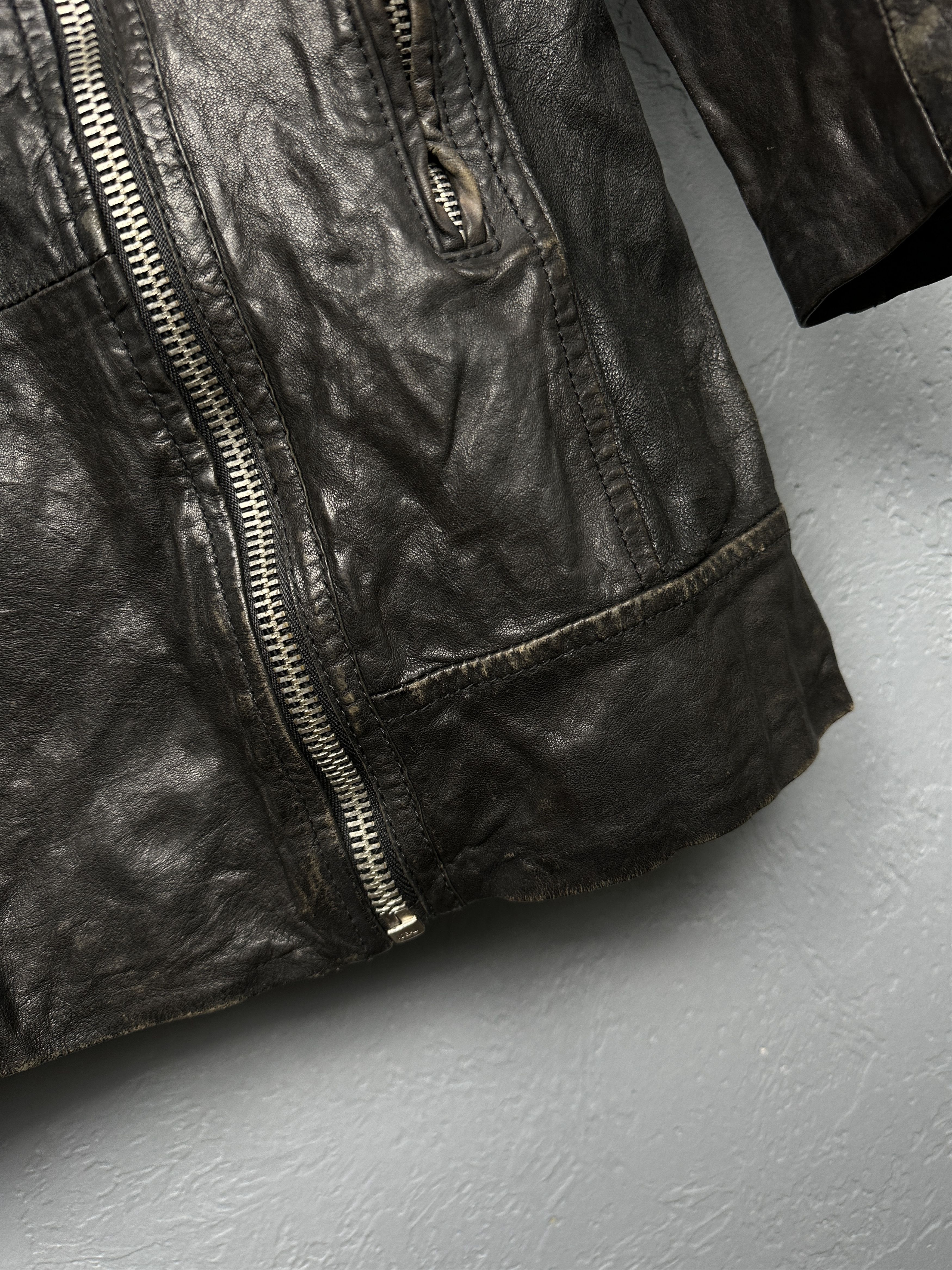 Allsaints Allsaints Womens Blake Biker Leather Jacket Size S / US 4 / IT 40 - 10 Thumbnail