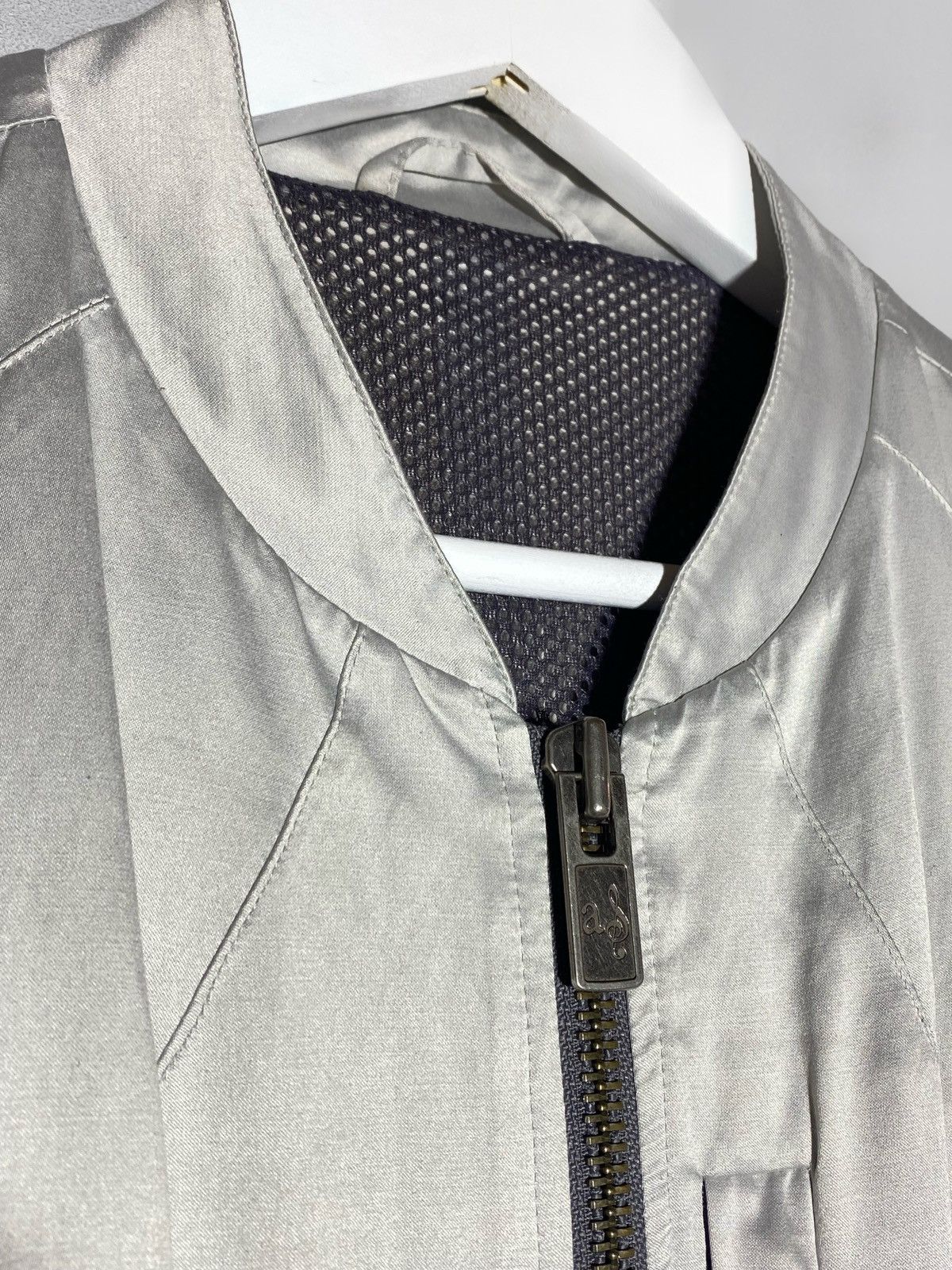 Allsaints All Saints A/W 2007 Silver Channel Bomber Jacket Size US L / EU 52-54 / 3 - 5 Thumbnail