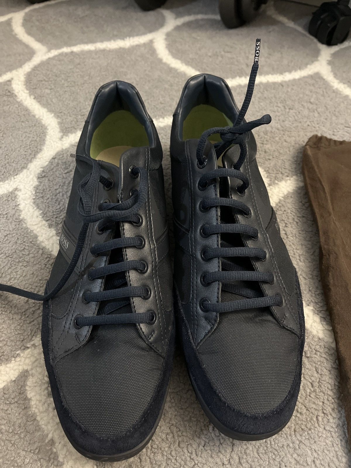 Hugo Boss Hugo Boss | MIXED-MATERIAL TRAINERS WITH SUEDE AND FAUX LEATHER Size US 11.5 / EU 44-45 - 1 Thumbnail