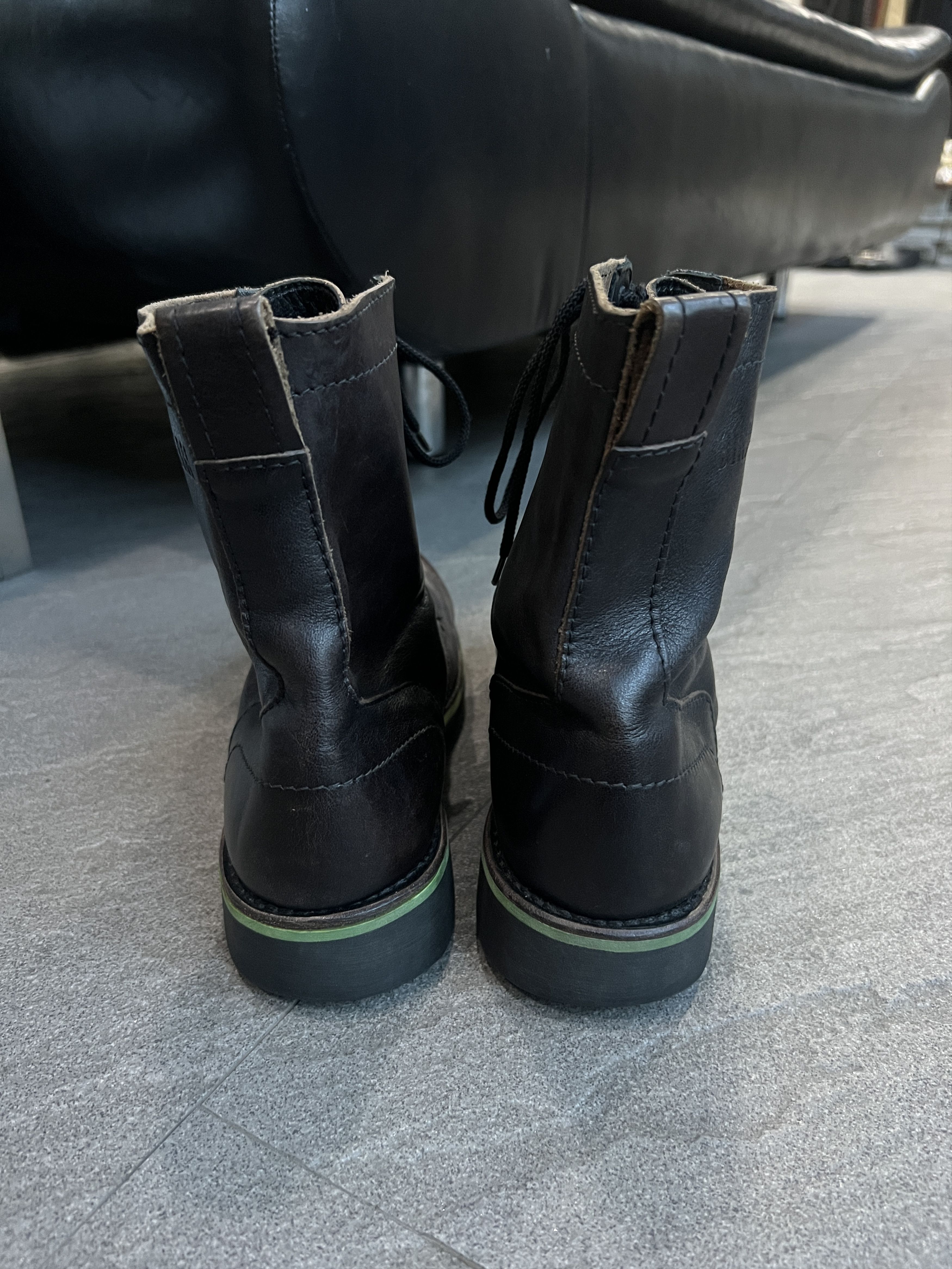 Dirk Bikkembergs Dirk Bikkembergs Leather Combat Boots Green Sole EU 41 Size US 8 / EU 41 - 5 Thumbnail