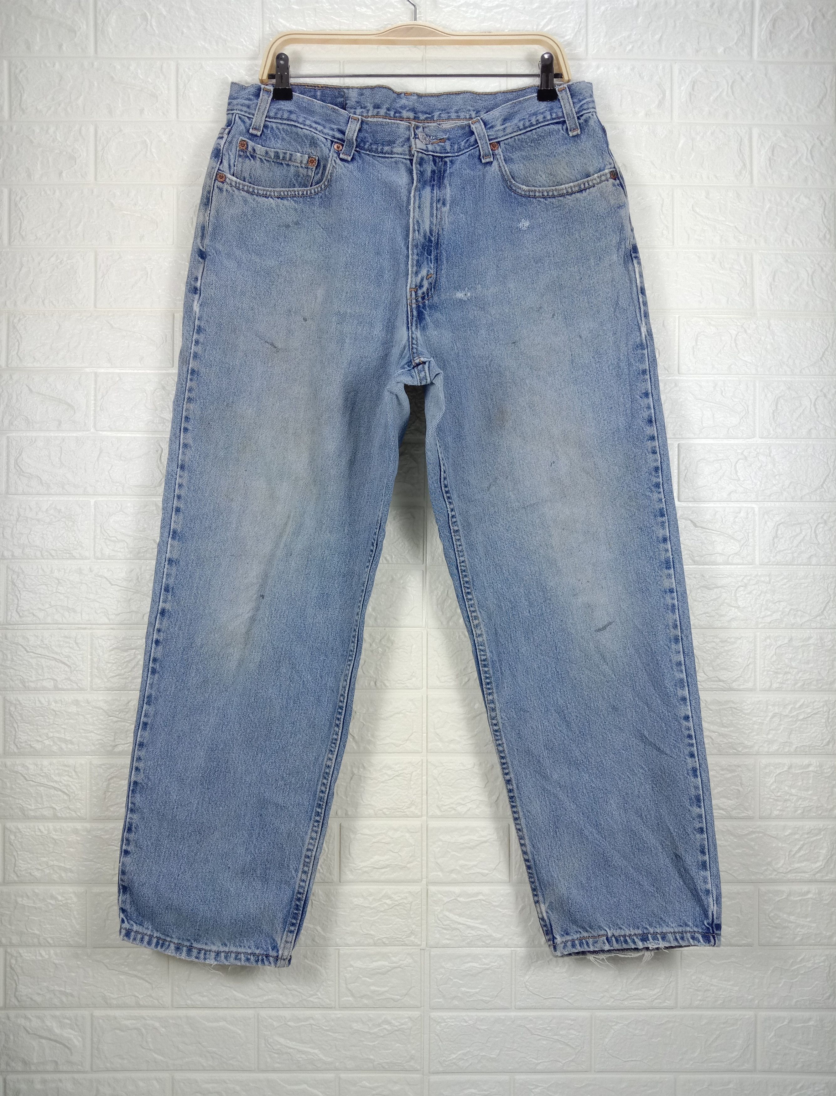 Levi's Vintage Levi's 550 Jeans Faded Blue Relaxed Fit Denim Size US 35 - 1 Thumbnail