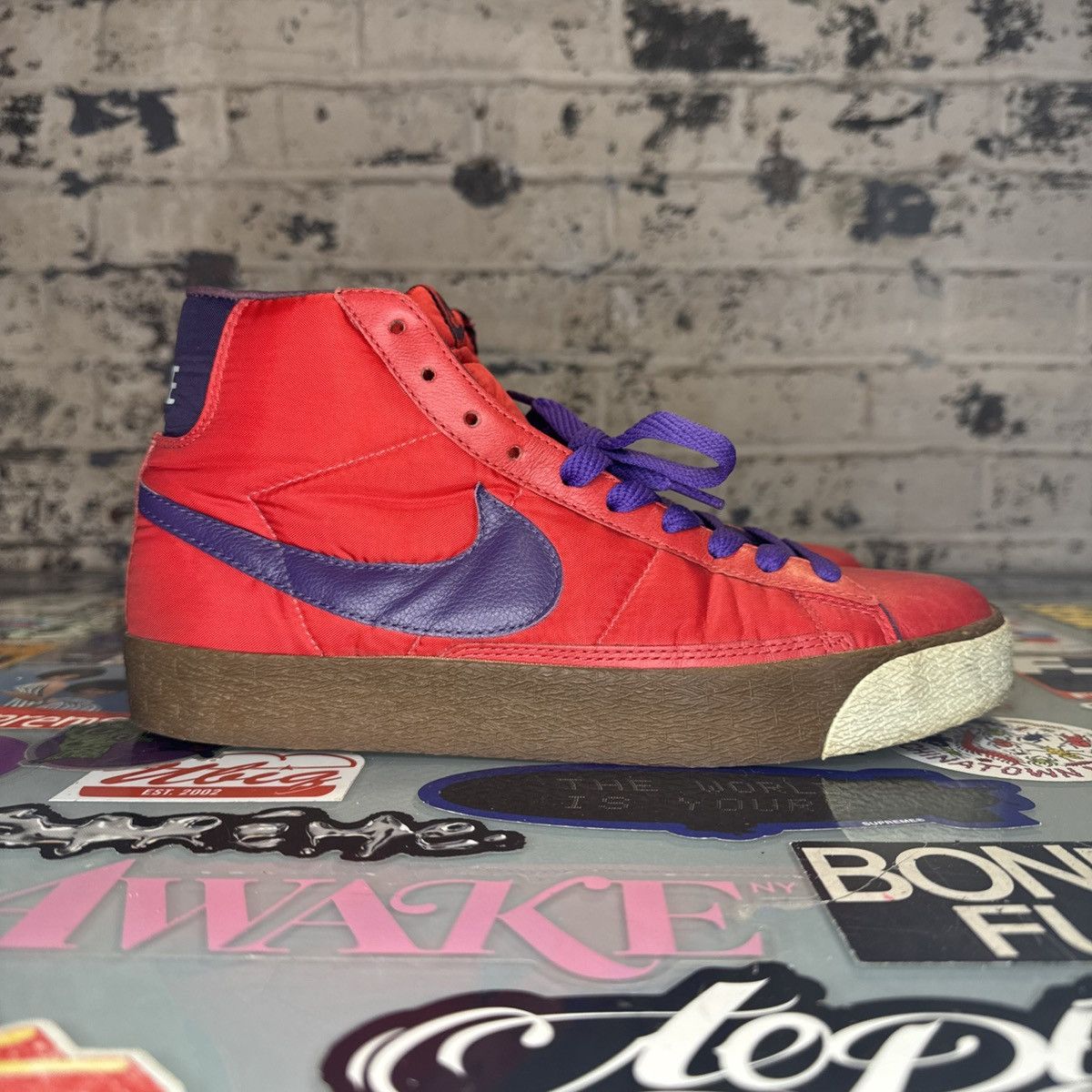 Nike Nike Blazer Mid Premium Tech Pack Red Gum Sz 9.5 317435-651 Size US 9.5 / EU 42-43 - 3 Thumbnail