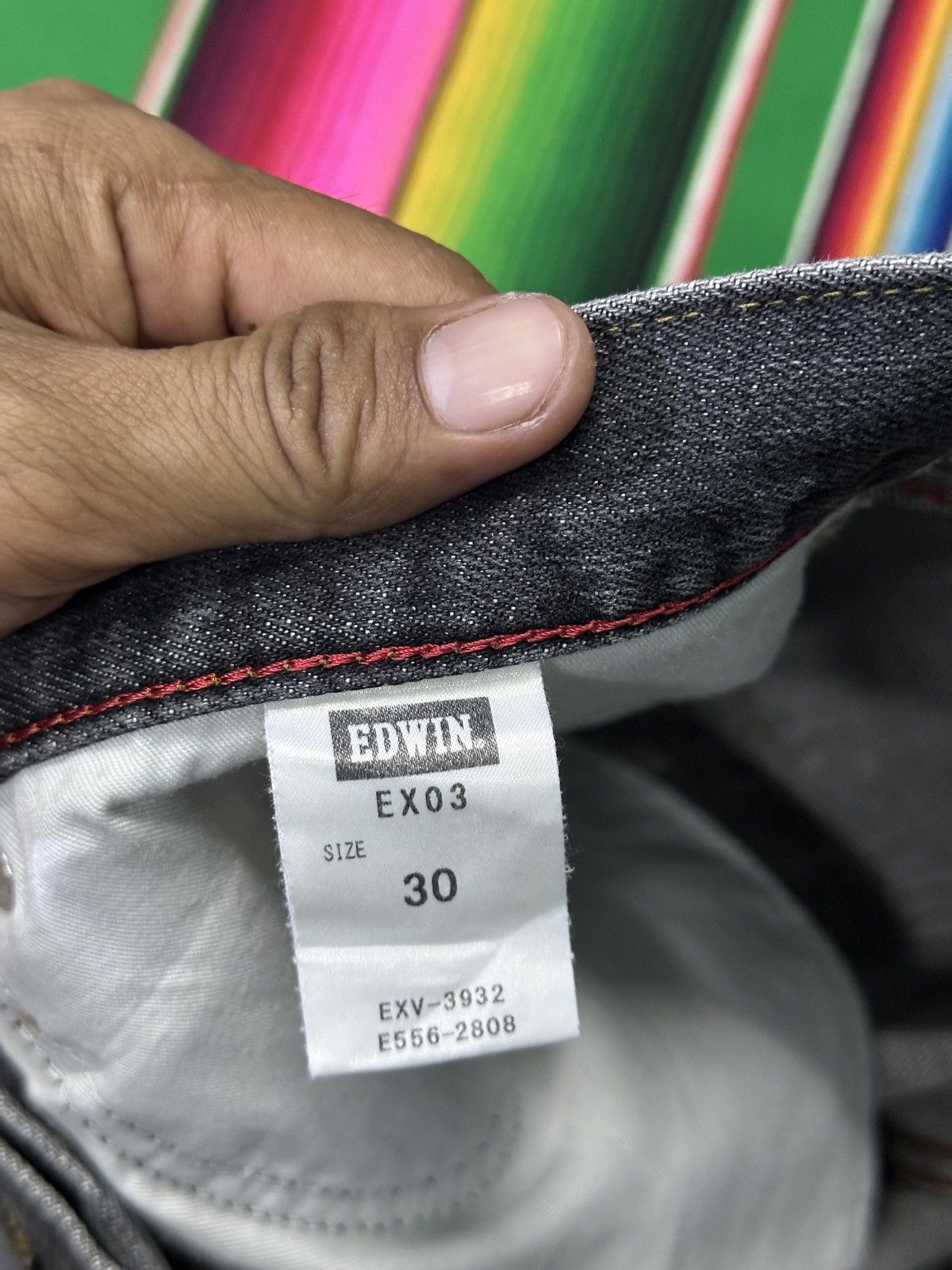 Vintage Vintage Edwin Vx SuperbLack Distress . Size US 32 / EU 48 - 7 Thumbnail