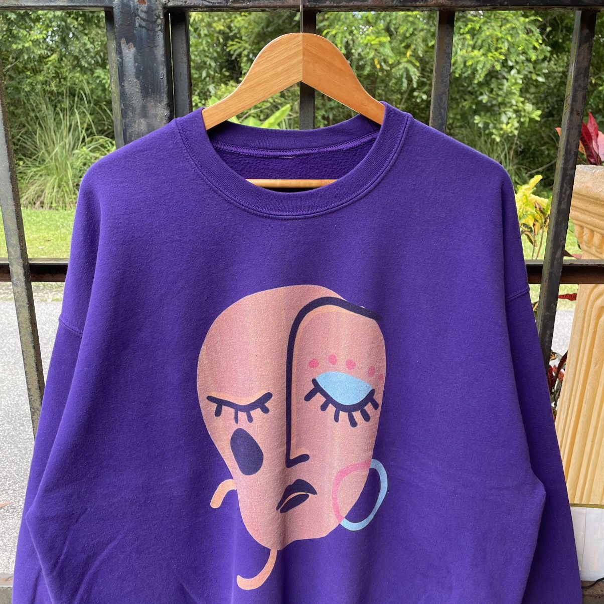 Vintage 🔥Vintage 90s Tri Delta Big Image Pop Art Sweatshirts Size US XL / EU 56 / 4 - 5 Thumbnail