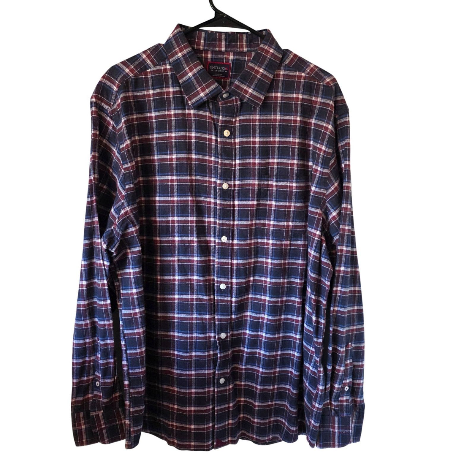 UNTUCKit Untuckit Plaid Flannel Long Sleeve Button Front Shirt XXL Size US XXL / EU 58 / 5 - 1 Thumbnail