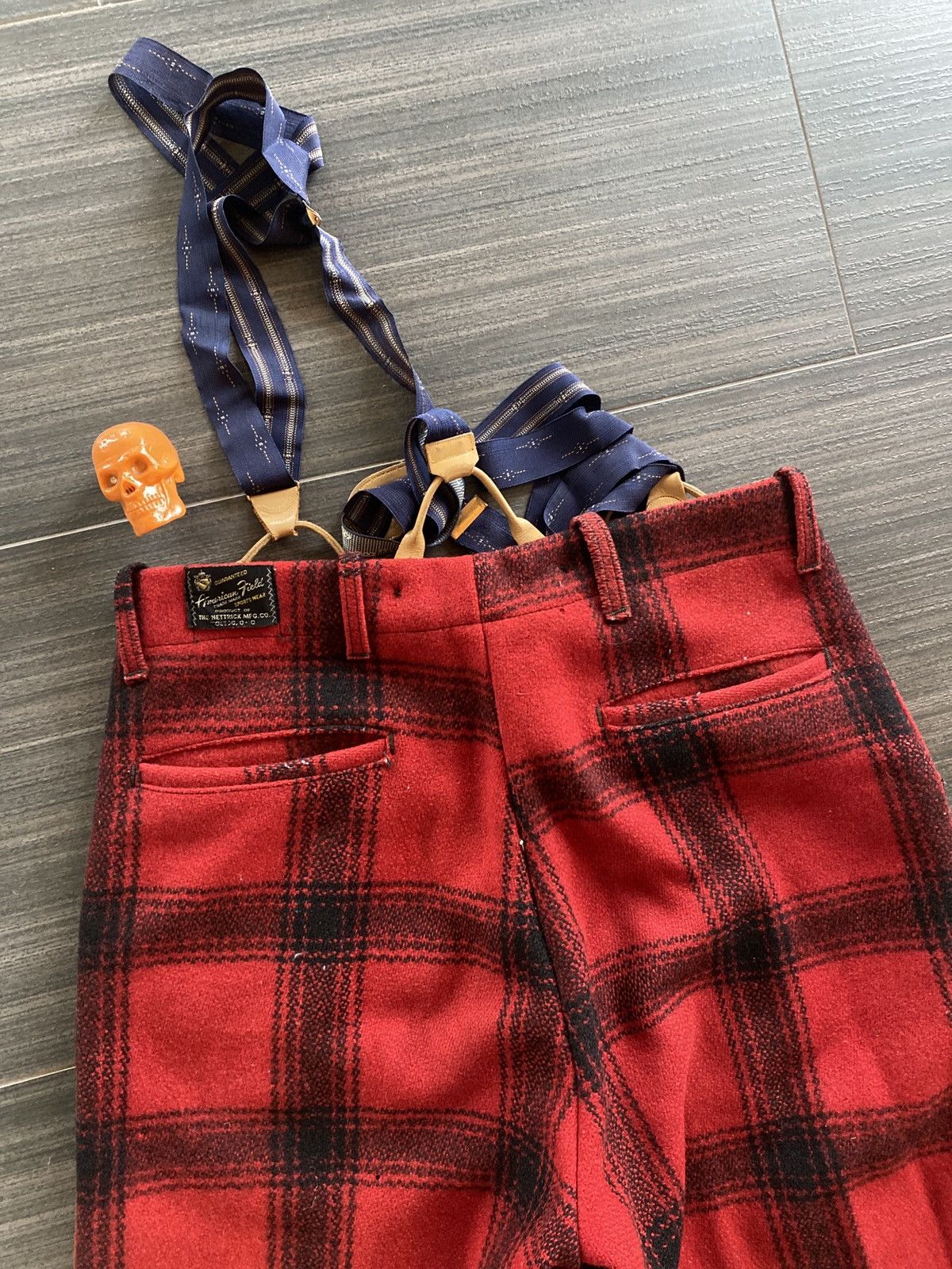 Vintage 1930s American Field buffalo plaid wool pants 32 Size US 32 / EU 48 - 4 Thumbnail