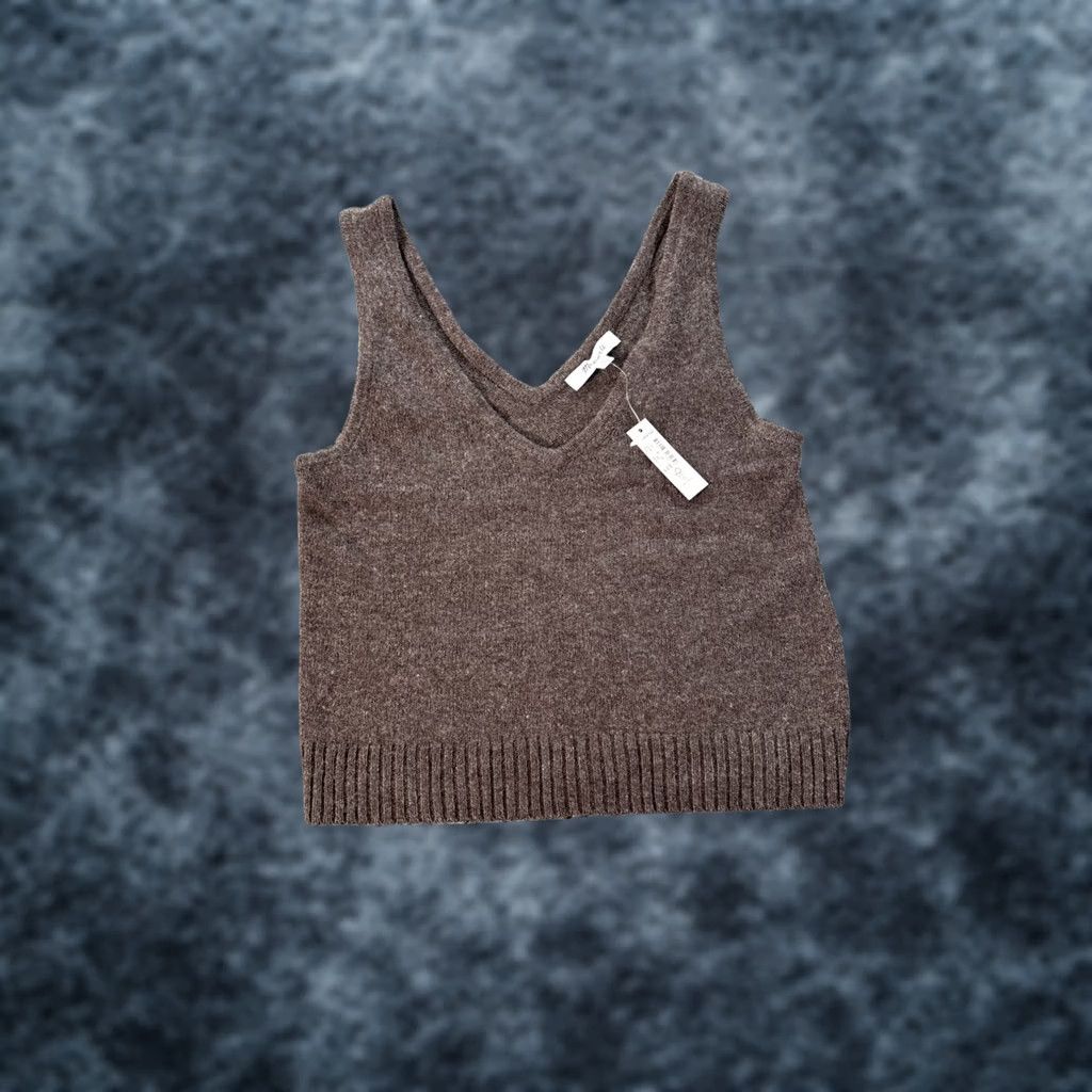 Madewell Madewell Tank Womens XS Brown Wool Polyamide Sleeveless V-Neck NWT Size XS / US 0-2 / IT 36-38 - 1 Thumbnail