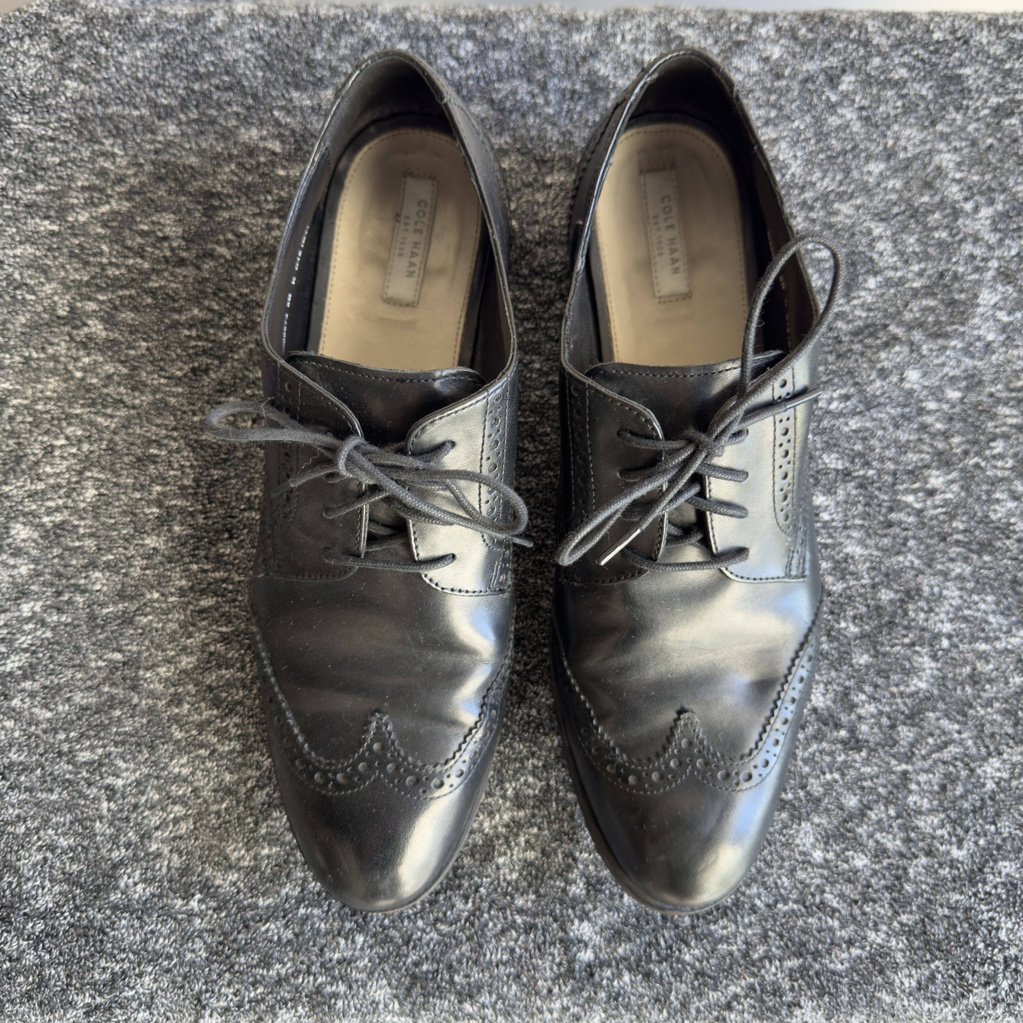 Cole Haan Cole Haan - Classic Black leather wingtips Size US 9 / IT 39 - 3 Thumbnail