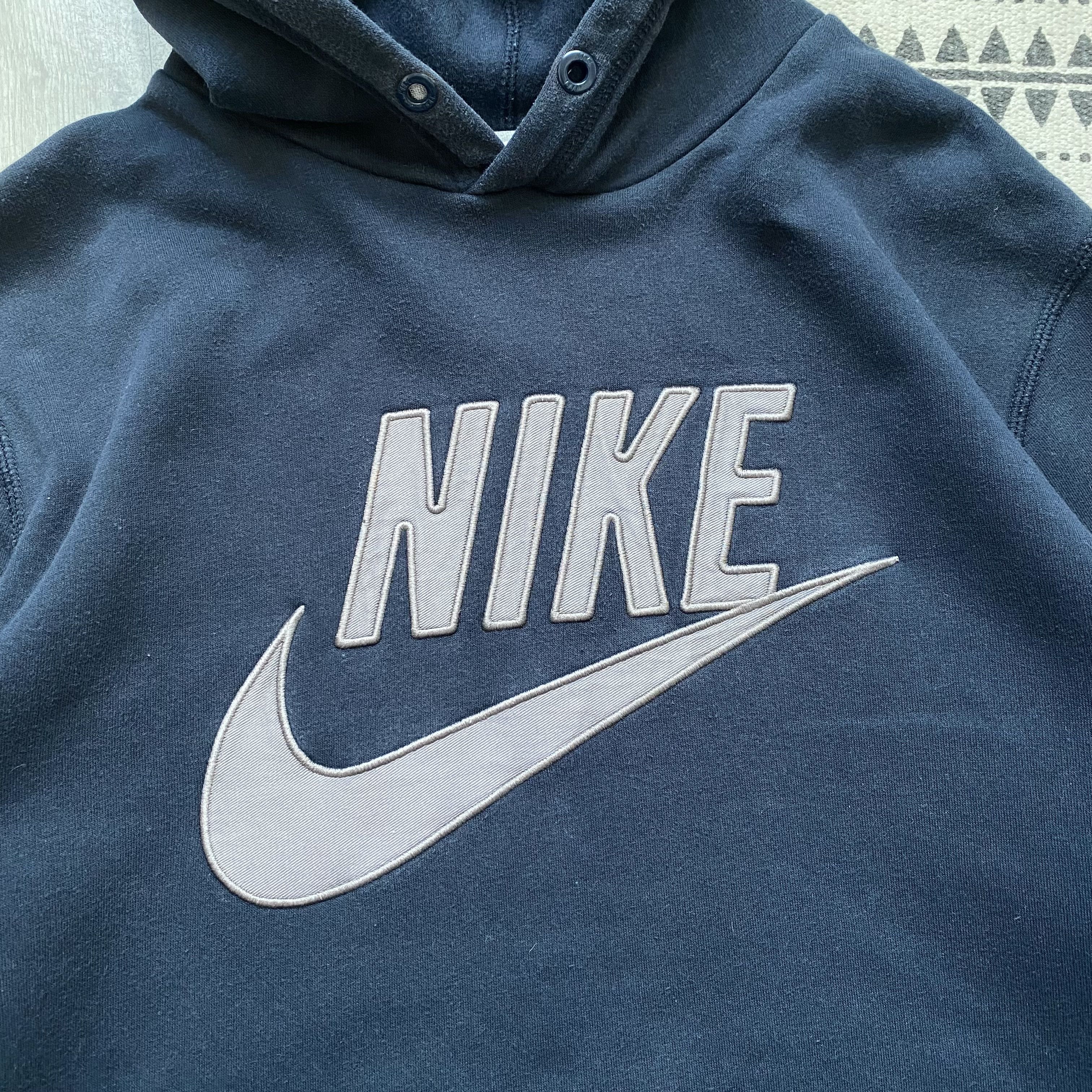 Nike 🦍 Faded Vintage 90s Nike Hoodie Center logo Y2K Size US L / EU 52-54 / 3 - 5 Thumbnail