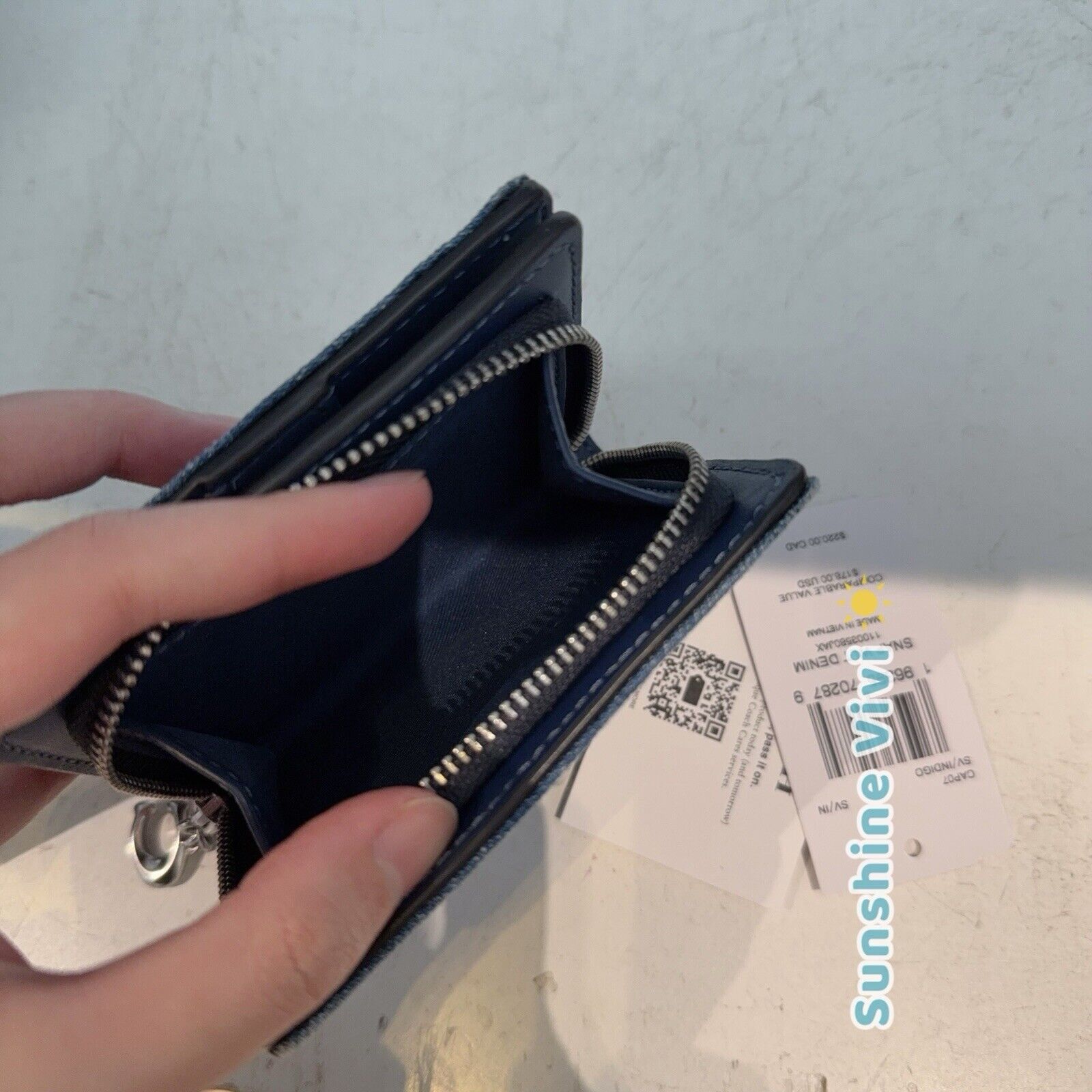 Coach NWT Coach CAP07 Snap Wallet In denim/Silver/Indigo Size ONE SIZE - 6 Thumbnail