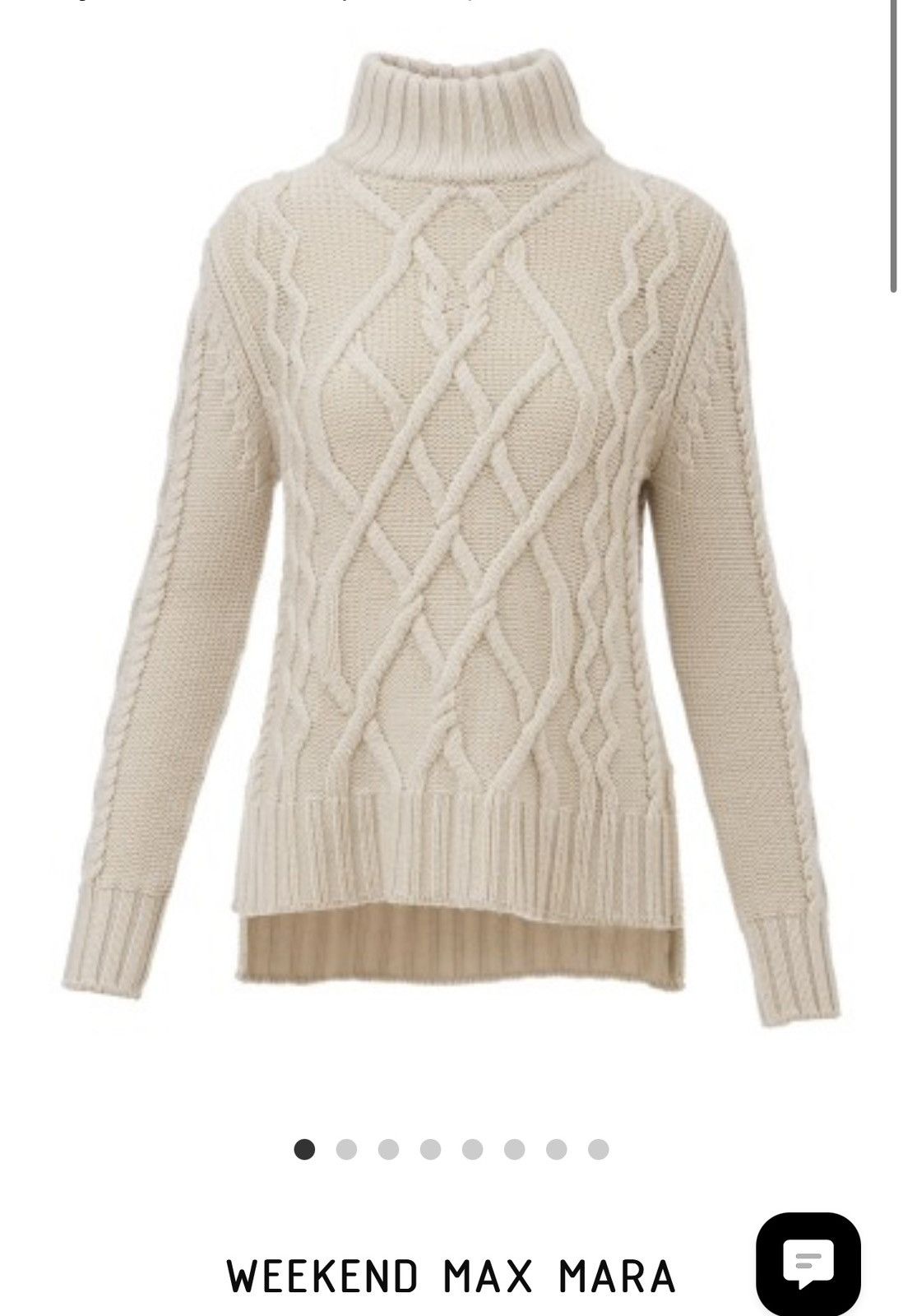 Max Mara Max Mara Weekend 100% wool cable knit turtleneck sweater Size L / US 10 / IT 46 - 2 Thumbnail