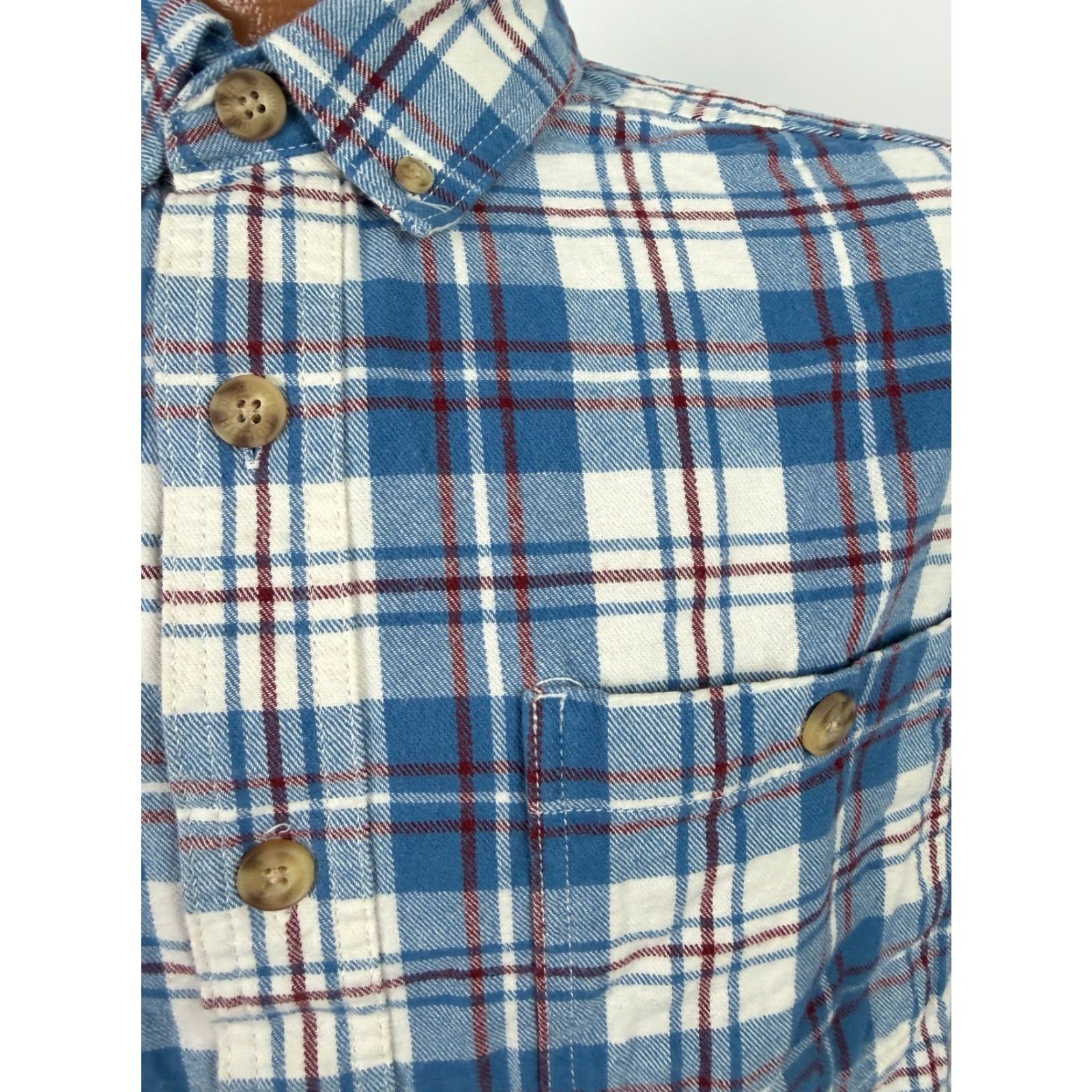 Vintage VINTAGE Duluth Trading Flannel Shirt Mens Small Free Swingin Blue Plaid Outdoors Cotton Size US S / EU 44-46 / 1 - 5 Thumbnail