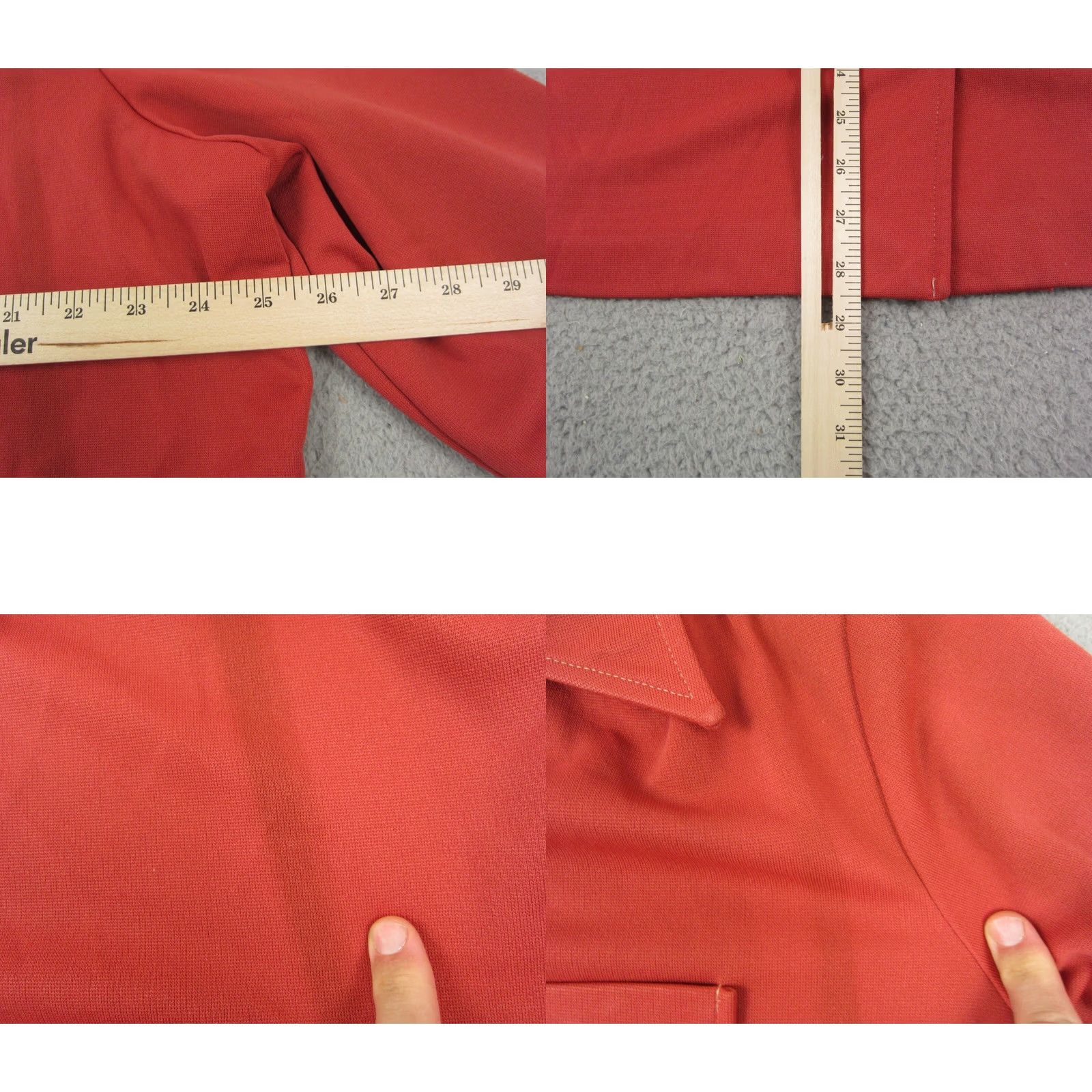 Etro VINTAGE Lady Jennifer Shirt Womens 26.5 Red Leisure Retro 60s 70s USA Size 4XL / US 24-26 - 9 Thumbnail