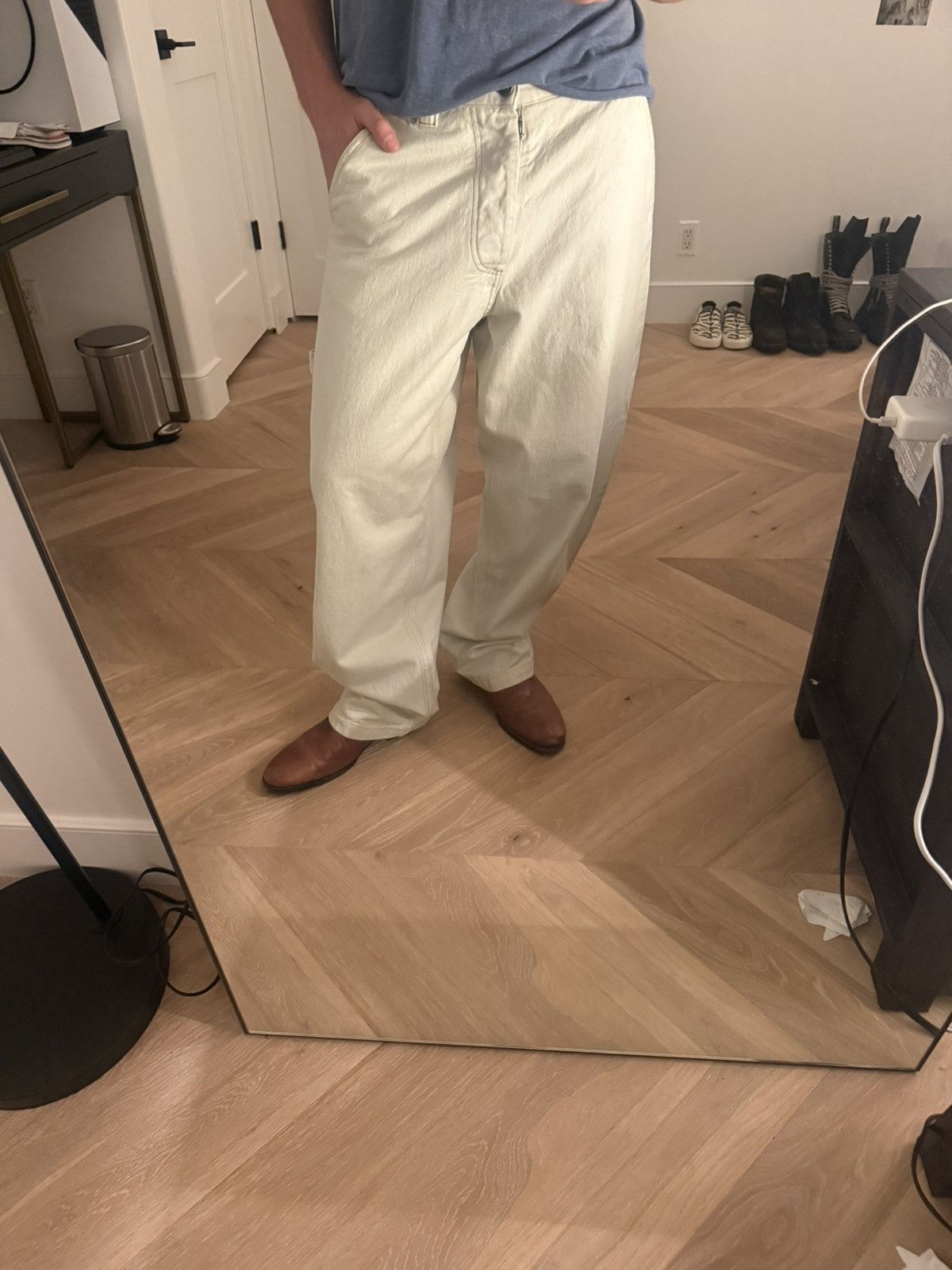 Maison Margiela Maison Margiela White Jeans Size US 30 / EU 46 - 5 Thumbnail