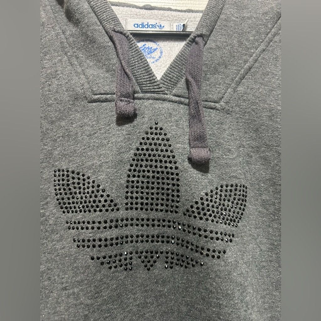 Adidas Adidas Originals women's hoodie featuring a jeweled Trefoil Size L / US 10 / IT 46 - 3 Thumbnail