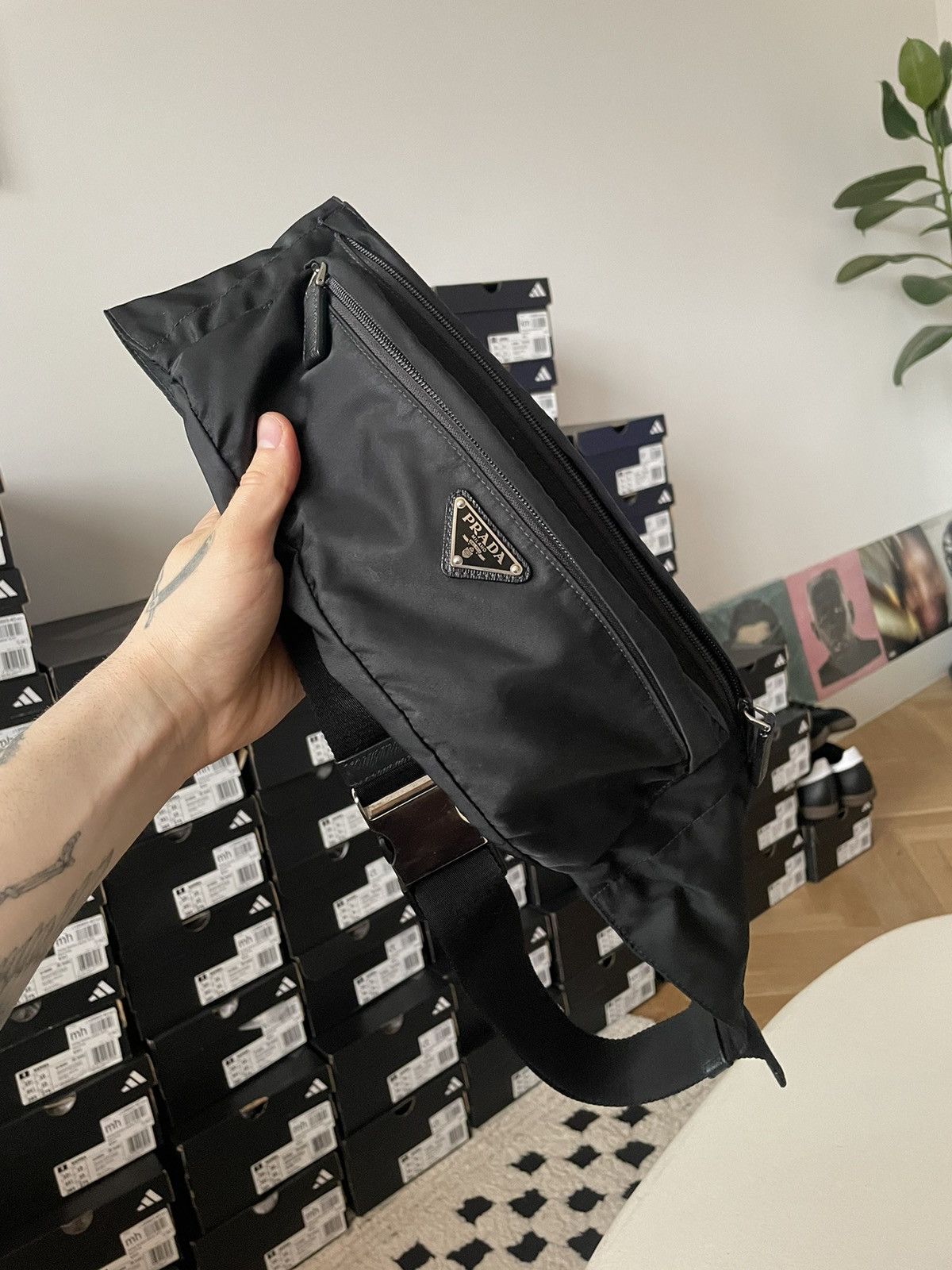 Prada Prada Nylon Waist Belt Bag Black Designer Luxury Streetwear Size ONE SIZE - 3 Thumbnail