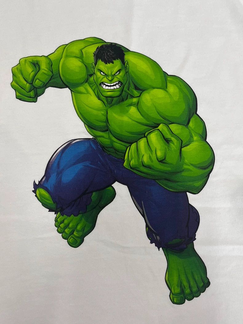 Balenciaga Hulk Print Crew Neck Short Sleeve Regular T-Shi