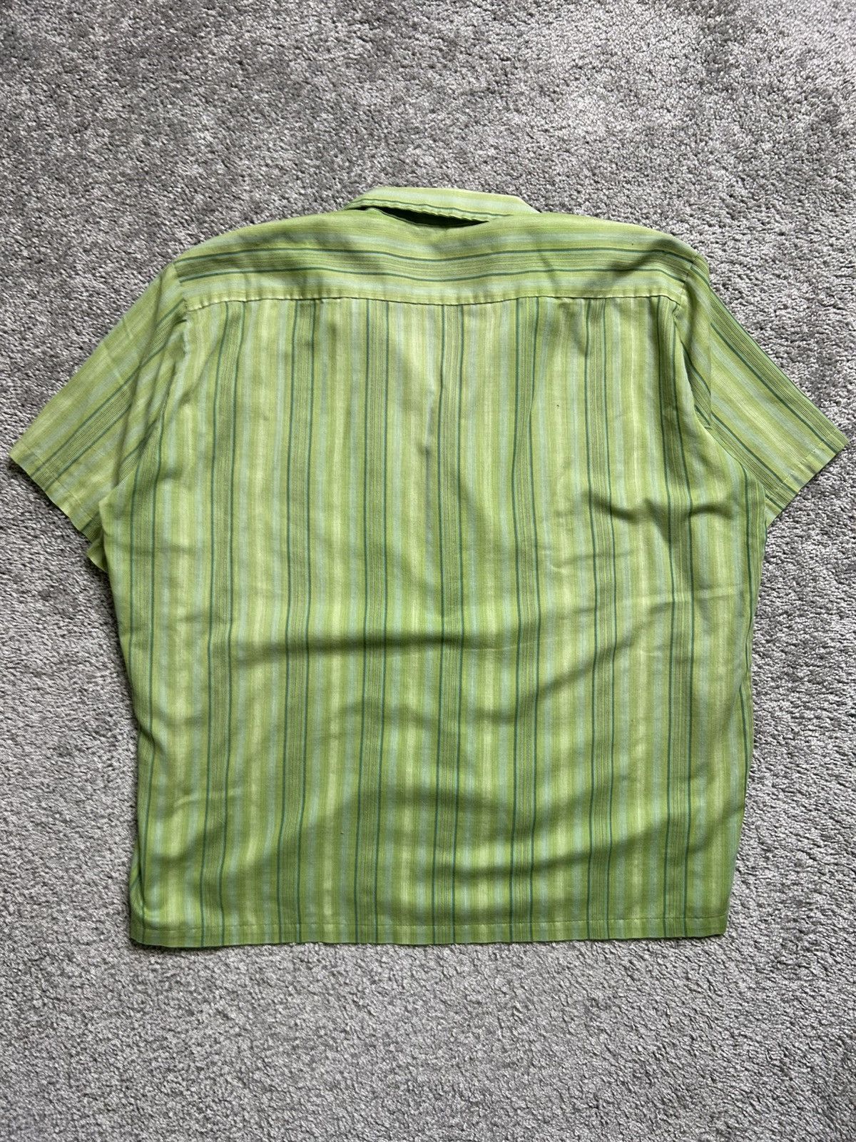 Vintage Vintage 50s/60s Loop Collar Striped Short Sleeve Button Up Size US L / EU 52-54 / 3 - 8 Thumbnail