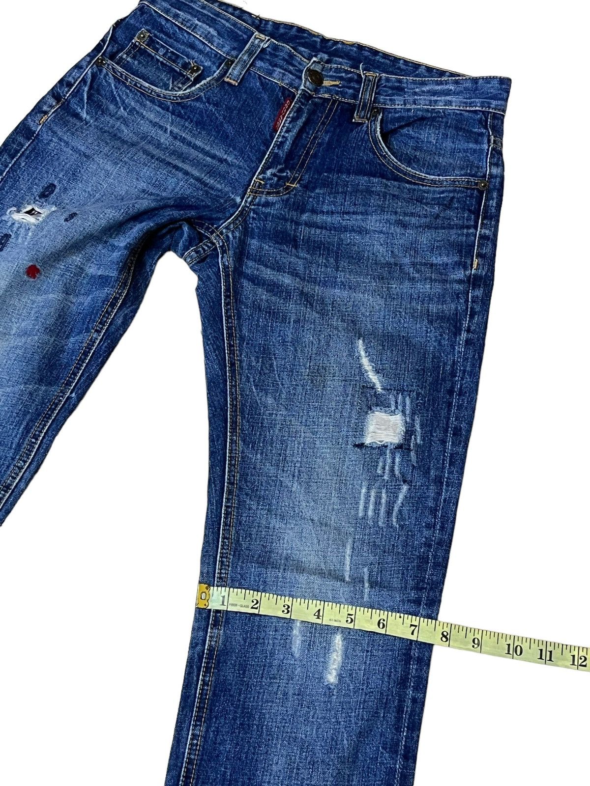 Dsquared2 SICK🔥DSQUARED2 JEAN SLIM FIT DISTRESSED STYLE JEANS Size US 30 / EU 46 - 17 Thumbnail