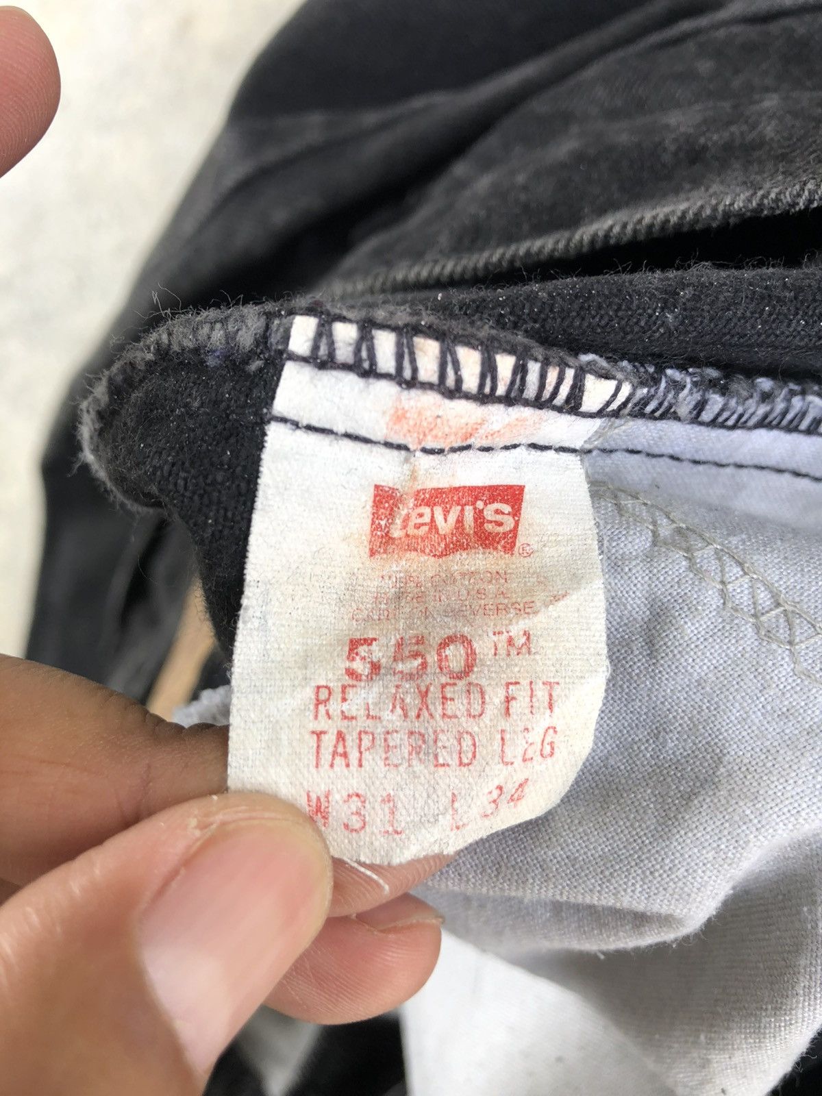 Levi's Vintage 90s Levis Orange Tab Baggy Distressed Jeans 550 Size US 31 - 19 Thumbnail