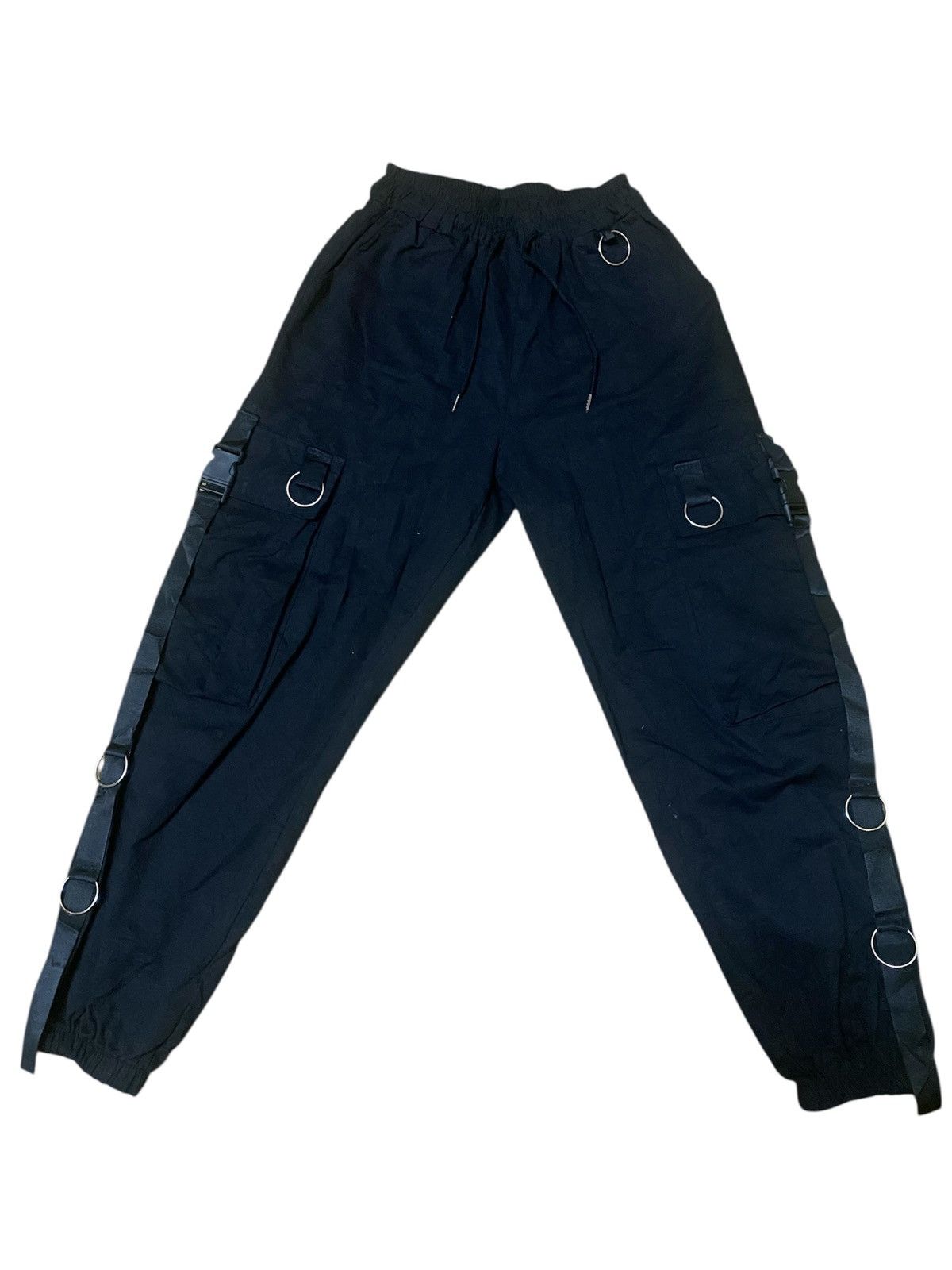 Japanese Brand Chain Multi Pocket Side Stripe Bondage Punk Parachute Cargo Size US 32 / EU 48 - 1 Thumbnail