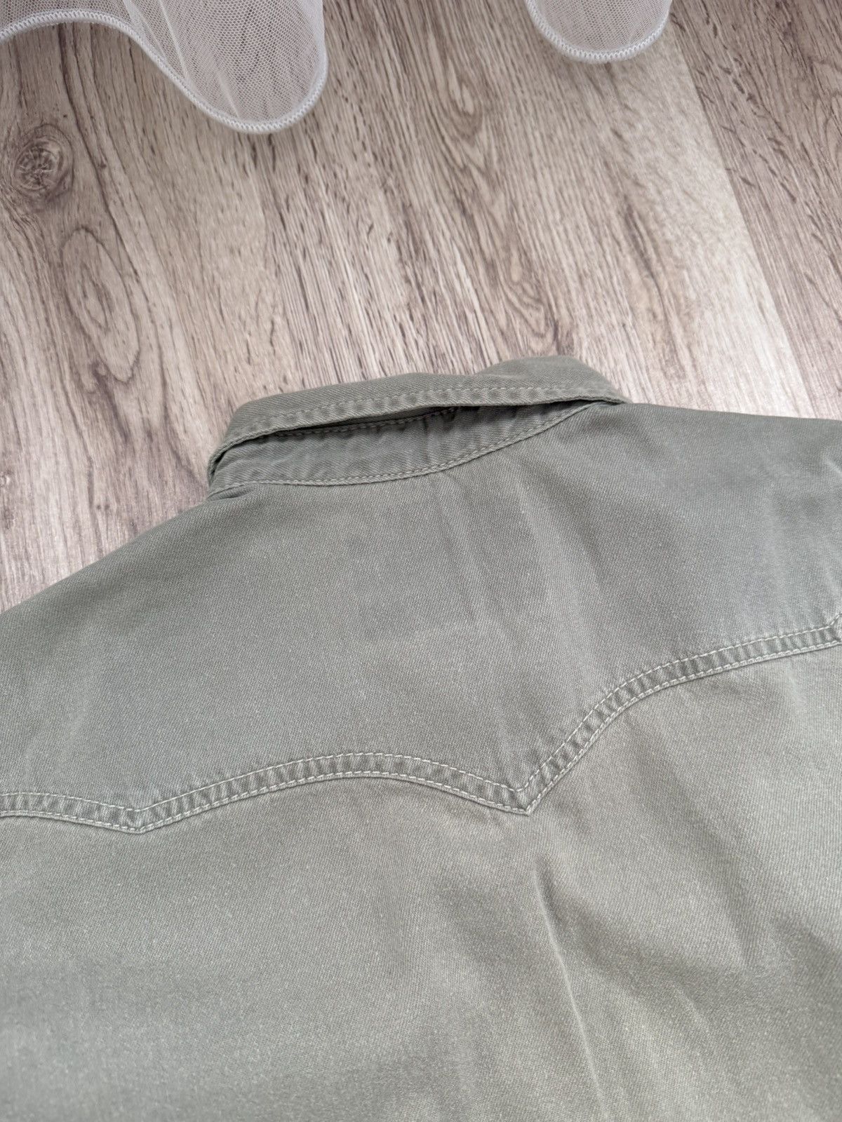 Levi's Vintage 90s Levi’s Western Shirt Green Khaki Red Tab Size M Size US M / EU 48-50 / 2 - 18 Thumbnail