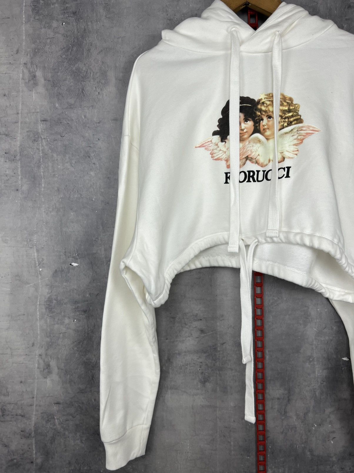 Fiorucci Fiorucci Cherubs Angels Crop Hoodie - Size L Size L / US 10 / IT 46 - 4 Thumbnail