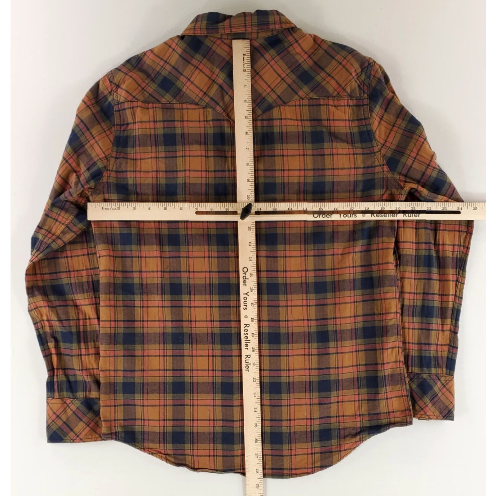 Tecovas Tecovas Pearl Snap Shirt Long Sleeve BrownBlueRed Plaid Mens M Size US M / EU 48-50 / 2 - 6 Thumbnail