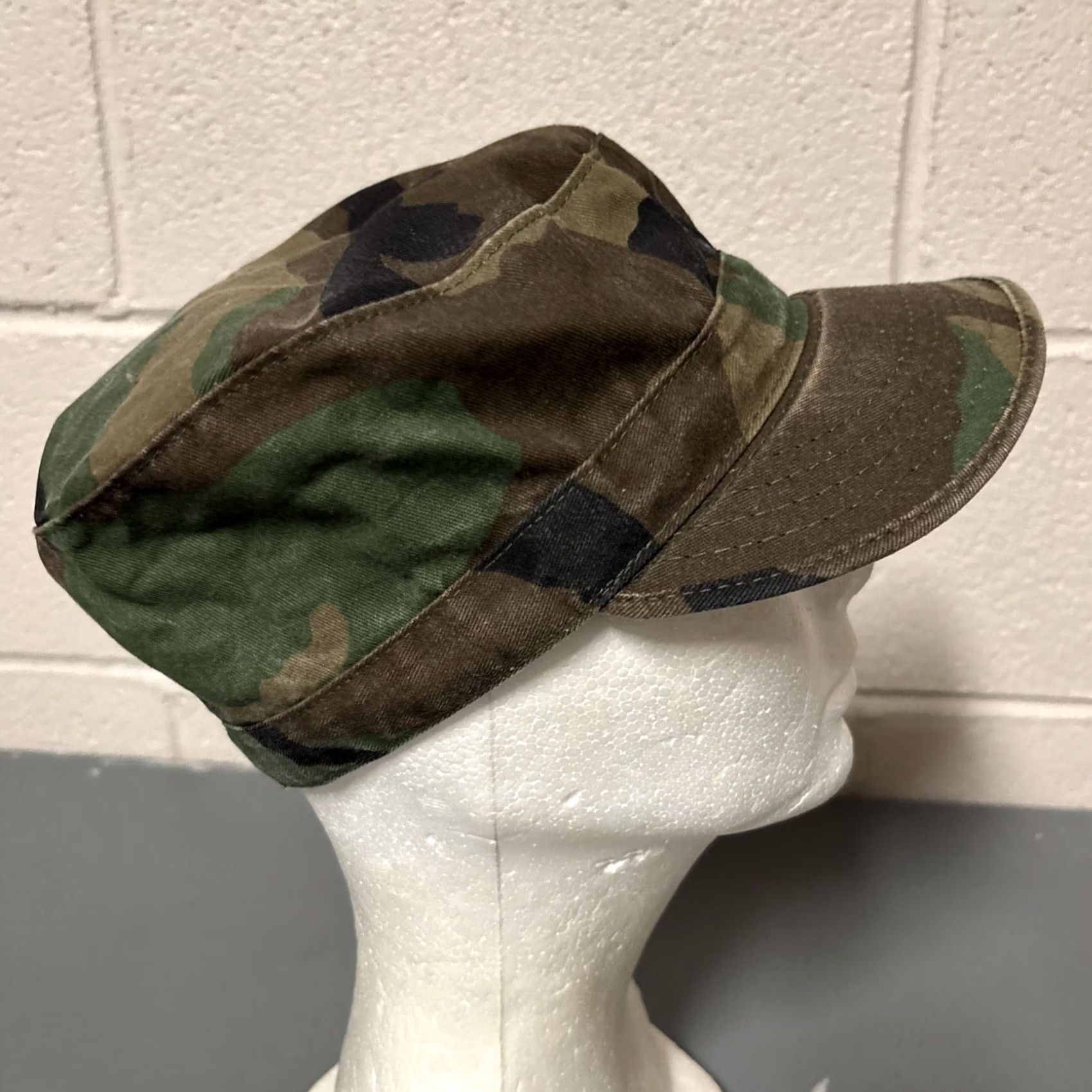 Vintage Military Combat Cap Hat Woodland Camo BDU Small (7) US Military Issue Size ONE SIZE - 4 Thumbnail