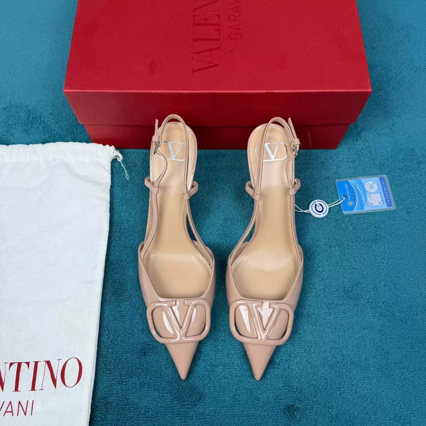Valentino Valentino Patent Back-Lace Stiletto Cinnamon Pink Size US 6.5 / IT 36.5 - 1 Thumbnail