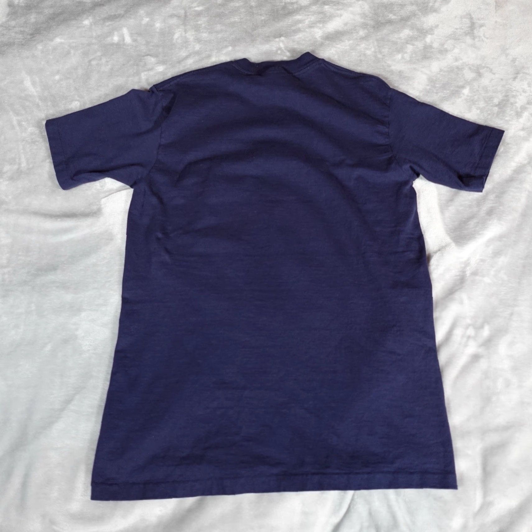 Vintage VINTAGE Angels From Above Doodle Art Cotton T-Shirt Men Medium Slim Fit 90s Blue Graphic Print Size US M / EU 48-50 / 2 - 5 Thumbnail