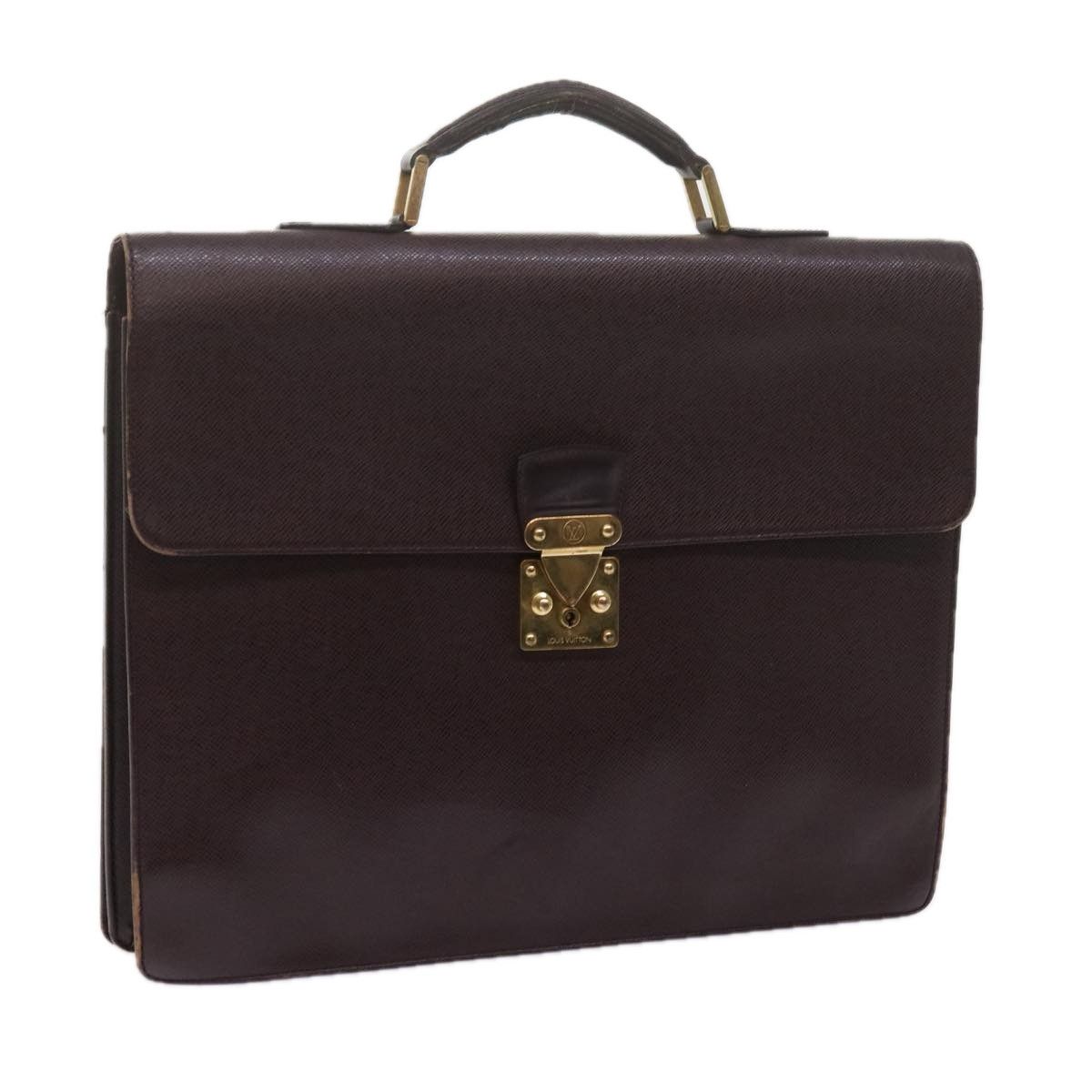 image of Louis Vuitton Taiga Serviette Moskova Business Bag Acajou M30036 Lv Auth Bs10762, Women's