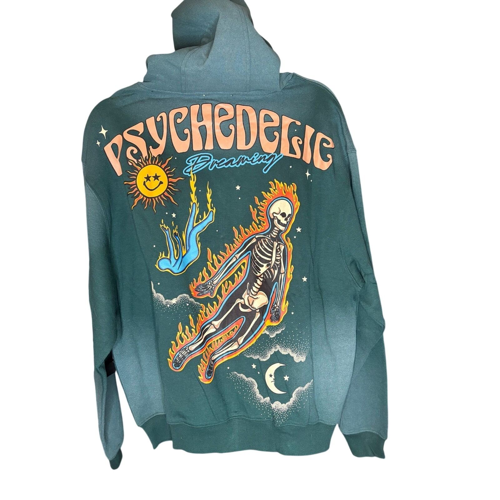 Civilized NEW SZ S - Civilized Psychedelic Zip-Up Hoodie, Green Size US S / EU 44-46 / 1 - 2 Thumbnail