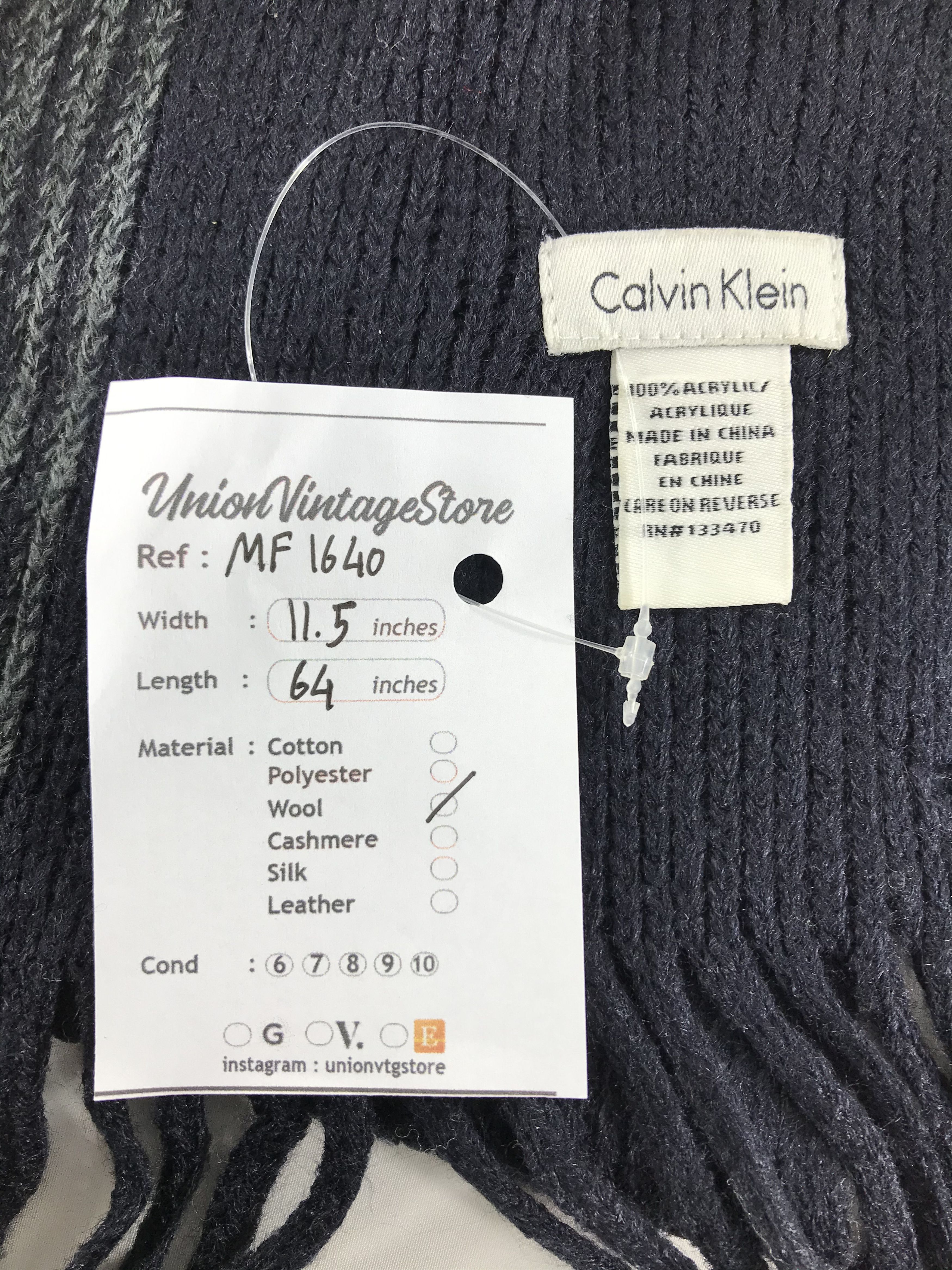 Calvin Klein Vintage Calvin Klein Scarf/Muffler/Neckwear MF1640 Size ONE SIZE - 5 Thumbnail