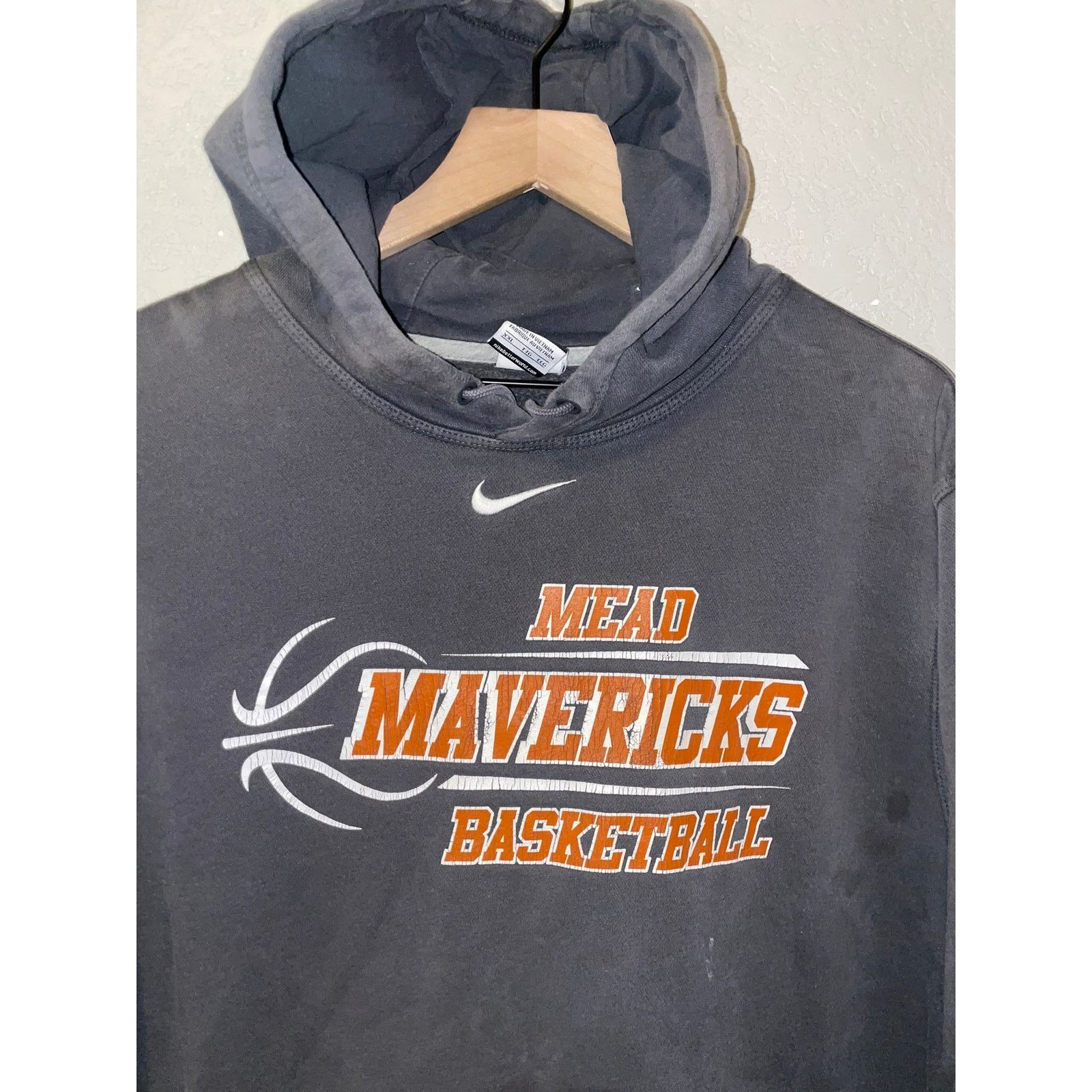 Nike Y2K Nike Center Check Hoodie Mead Mavericks Basketball 2XL Size US XXL / EU 58 / 5 - 2 Thumbnail