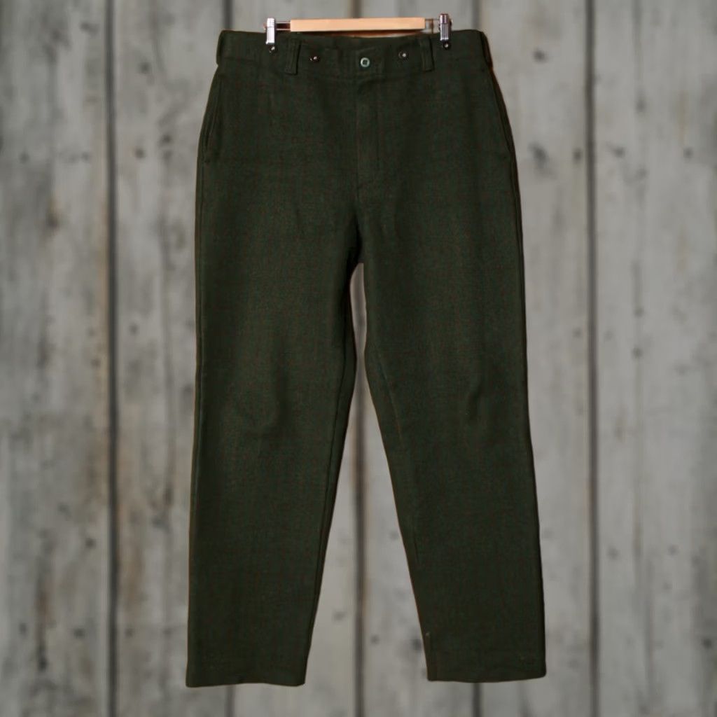 Vintage Woolrich Pants Wool 1929 Green Windowpane Plaid Wool Blend Sz. 36 Inseam 35" Raw Hem Men Boots? Size US 36 / EU 52 - 1 Thumbnail