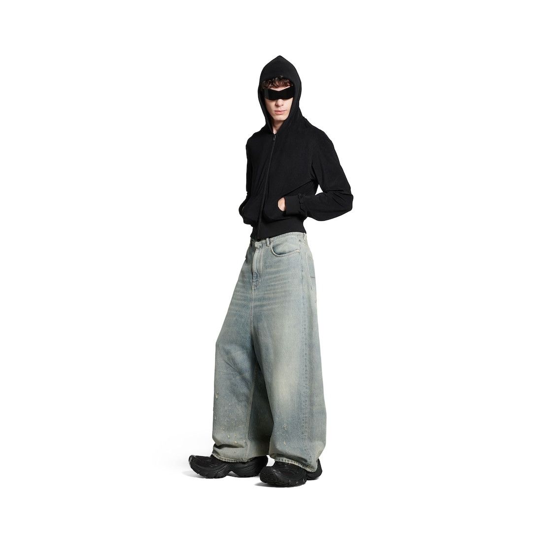 Balenciaga o1bcso1str1225 Low Crotch Pants in Blue Size US 32 / EU 48 - 2 Thumbnail