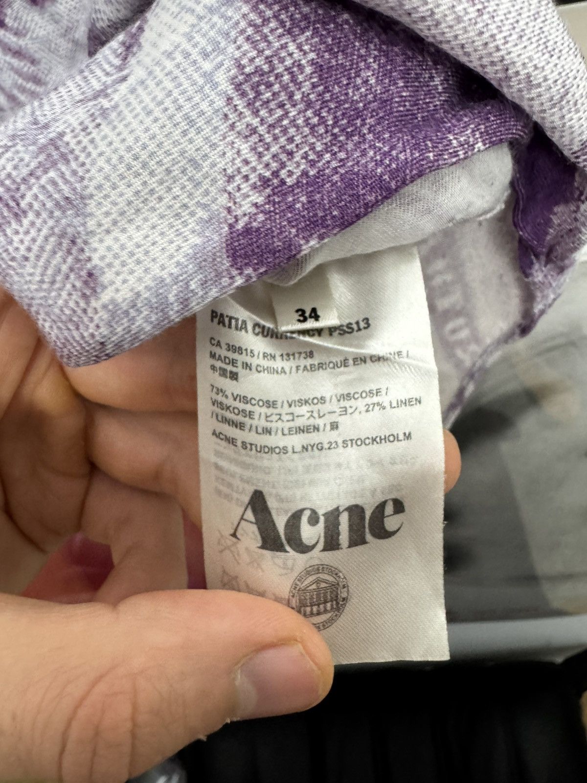 Acne Studios Acne Studios Currency Money Print Vintage Shirt Streetwear Size US M / EU 48-50 / 2 - 5 Thumbnail