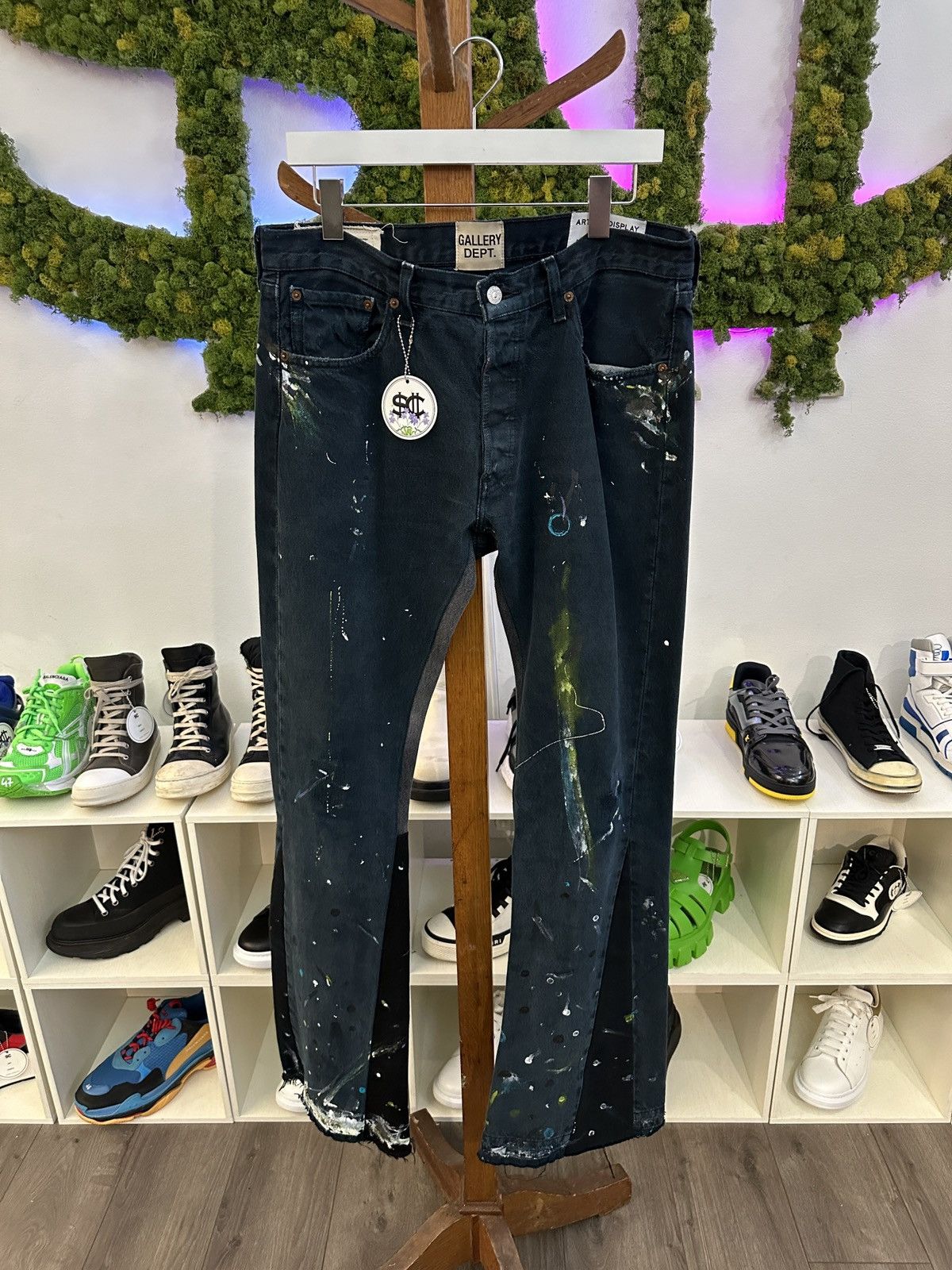 ギャラリーデプト LA Flare Carpenter Pants デニム 32 GALLERY DEPT. LA FLARE CARPENTER | CHARCOAL