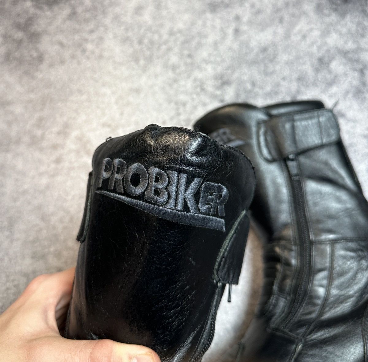 Vintage Y2K Opium Leather Racing Boots Streetwear Style Rare VTg 41 Size US 8 / EU 41 - 3 Thumbnail